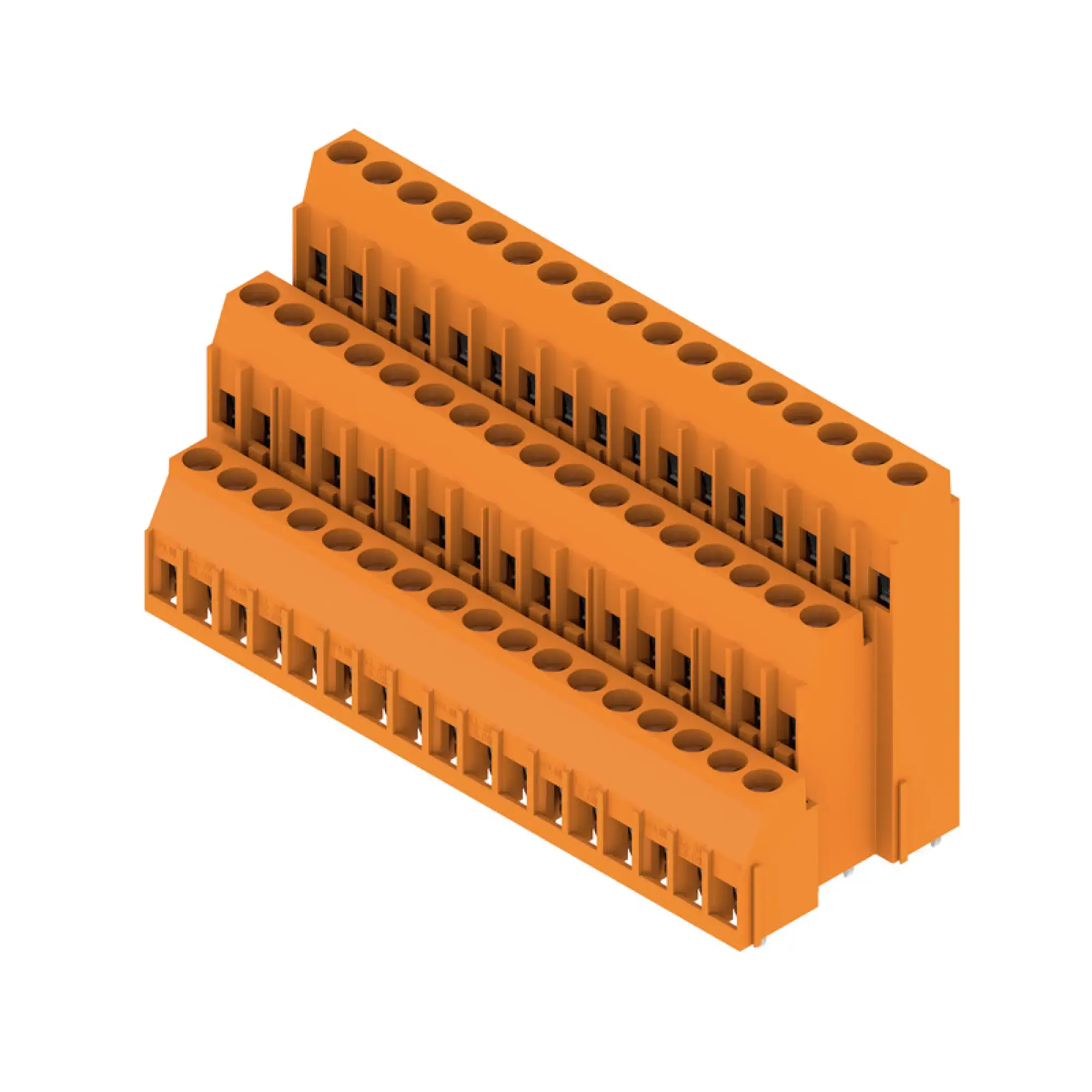 Weidmüller 1979190000 PCB terminal, 320 V, 32.5 A, Pitch in mm: 5.08, 6 mm², Number of poles: 51, Clamping yoke connection, THT solder connection, 90°, Box (img_001)