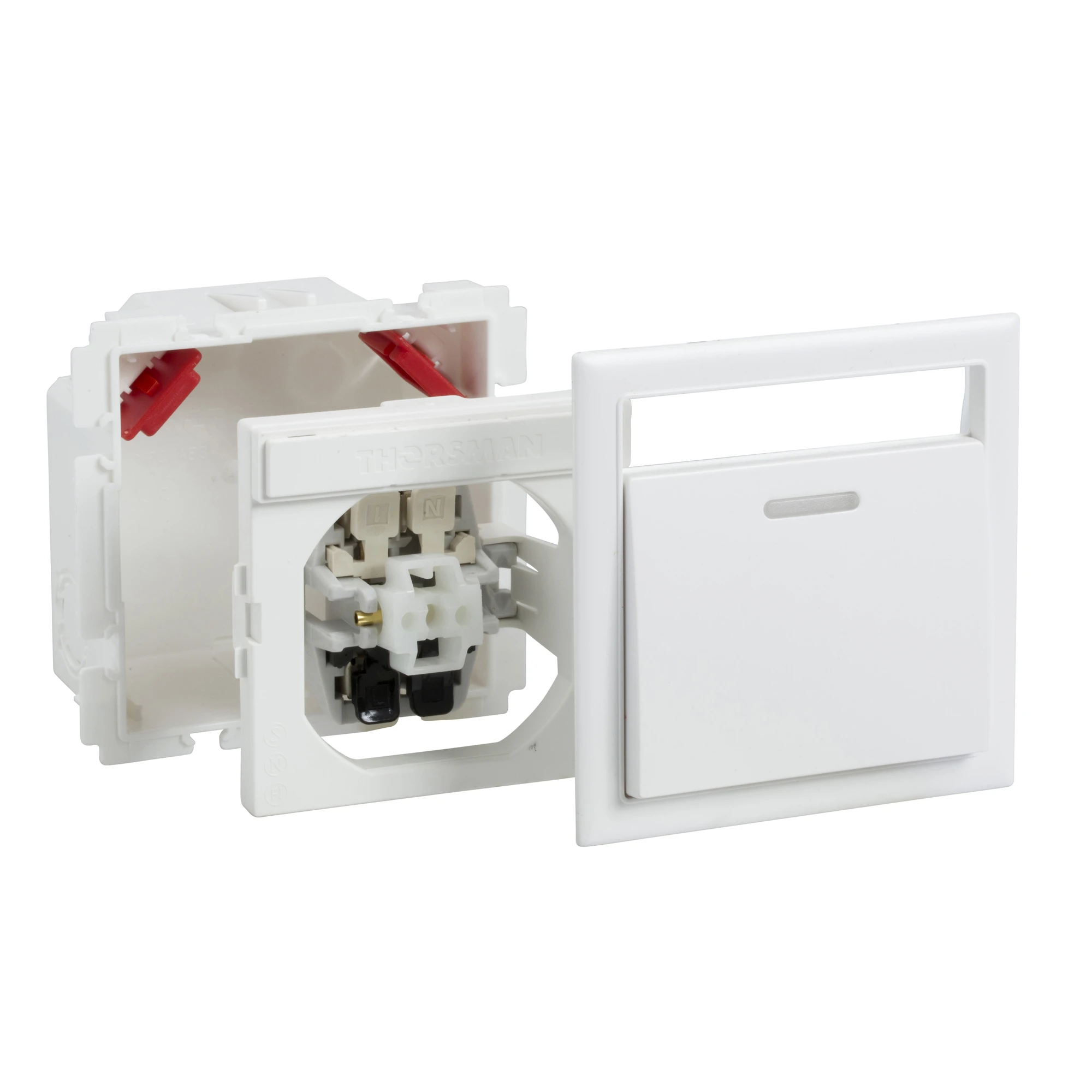 Schneider Electric 5980012 Connection kit box switch lighting 1-pole including rocker + SF white R9016 Type:CYB-PB (img_001) Schneider Electric 5980012 Connection kit box switch lighting 1-pole including rocker + SF white R9016 Type:CYB-PB (img_001)