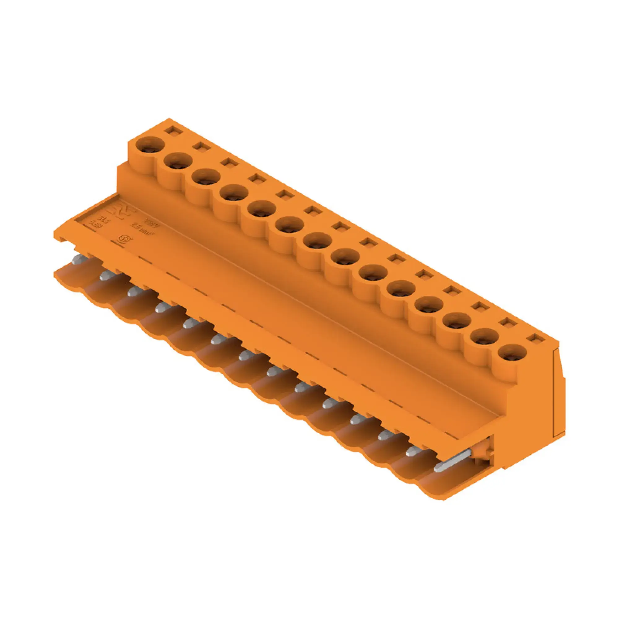 Weidmüller 1627210000 PCB connector (wire connection), 320 V, 21.5 A, Pitch in mm: 5.08, 3.31 mm², Number of poles: 14, Clamping yoke connection, Box (img_001)