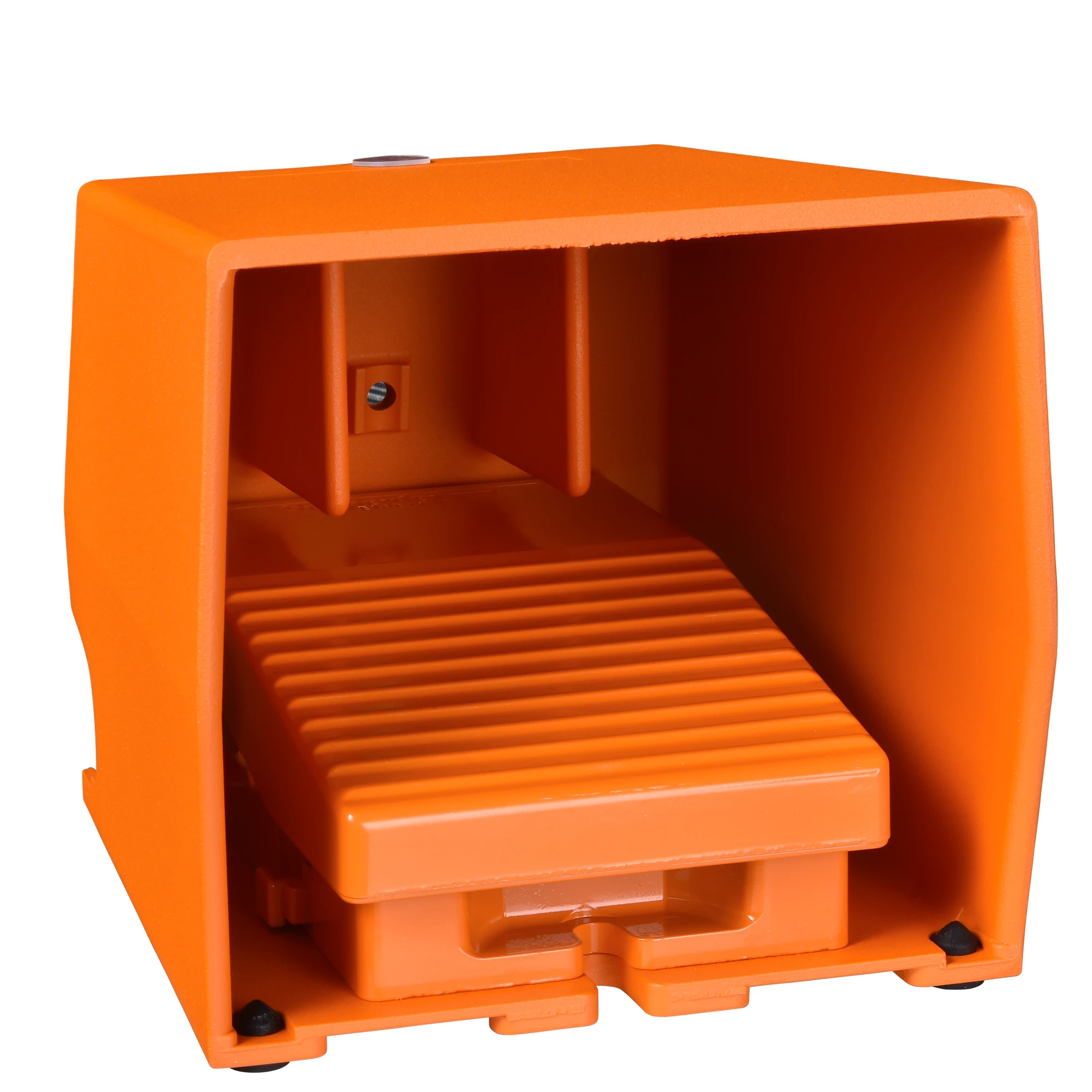 Schneider Electric XPER611 Footswitch, Harmony XPE, single, metal, orange, 2-stage, 2NC+2NO, IP66, with protective cover (img_001)