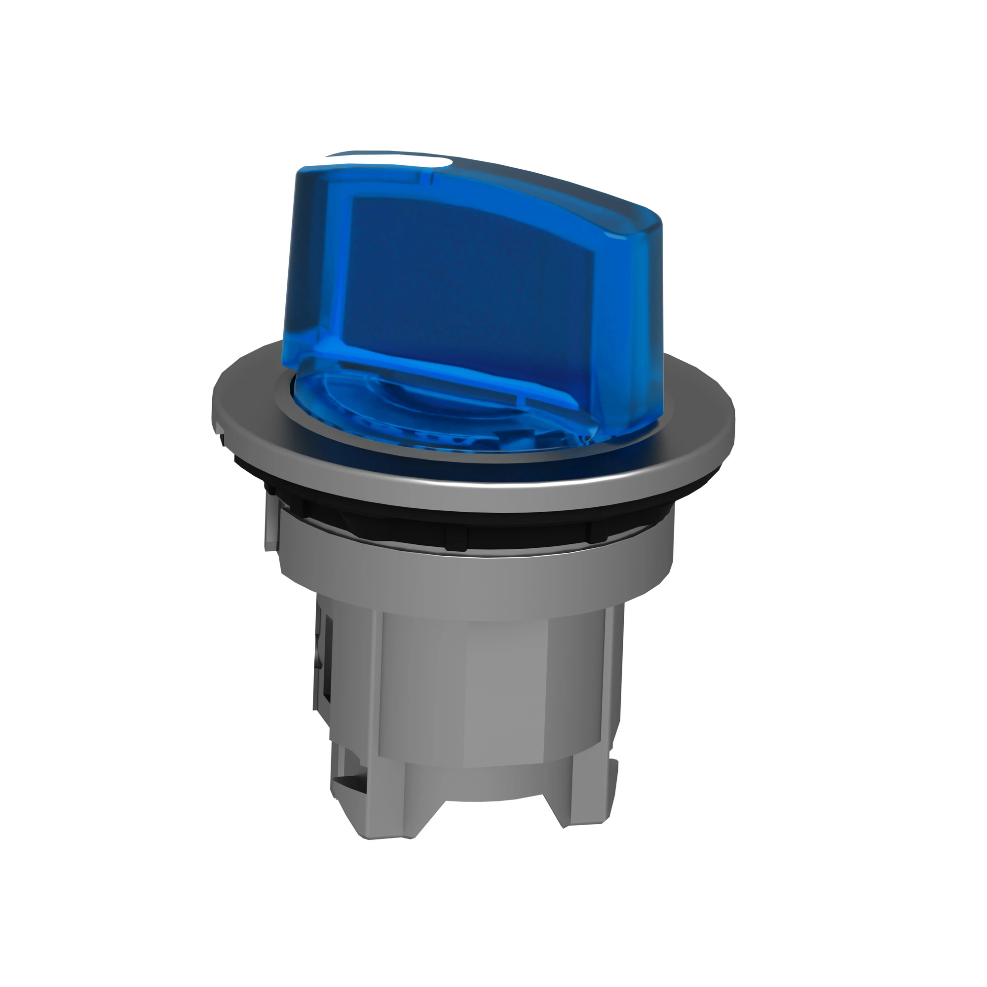 Schneider Electric ZB4FK1263 Illuminated selector switch, front element, Harmony XB4F, metal, 30mm, blue, for universal LED, 2 positions, latching (img_008)