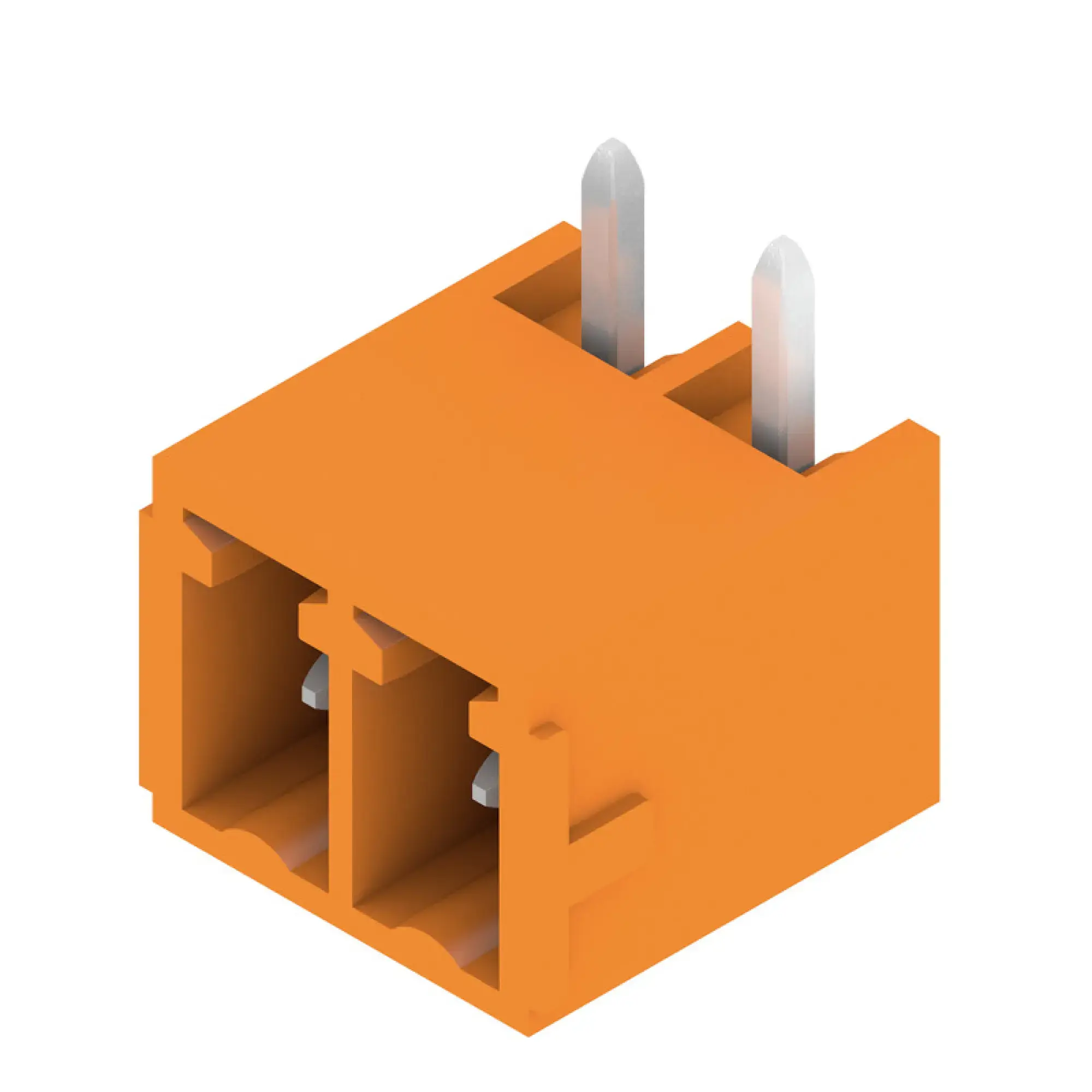 Weidmüller 1037490000 PCB connector (board connection), 160 V, 17.5 A, Pitch in mm: 3.81, Number of poles: 2, THT solder connection, Box (img_001)