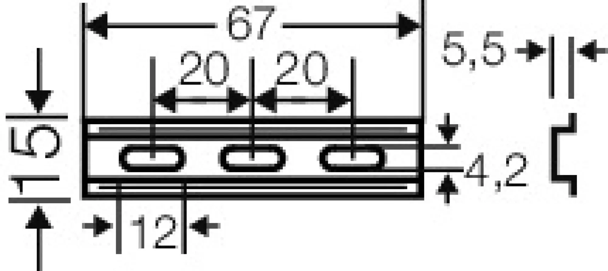 Hensel 62000122 Tragschiene 67 mm, für DK / KF / EB 02..... DK TS 02 (img_002) Hensel 62000122 Tragschiene 67 mm, für DK / KF / EB 02..... DK TS 02 (img_002)