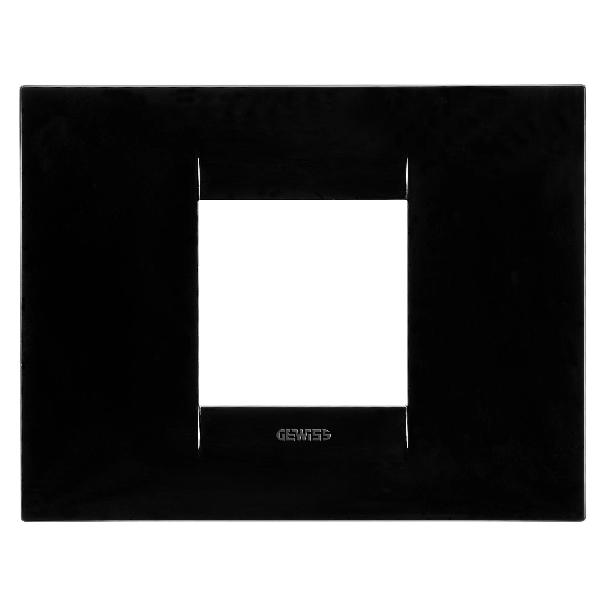 GEWISS GW16402TN GEO PLATE - IN TECHNOPOLYMER - 2 MODULES - TONER BLACK - CHORUSMART (img_001)