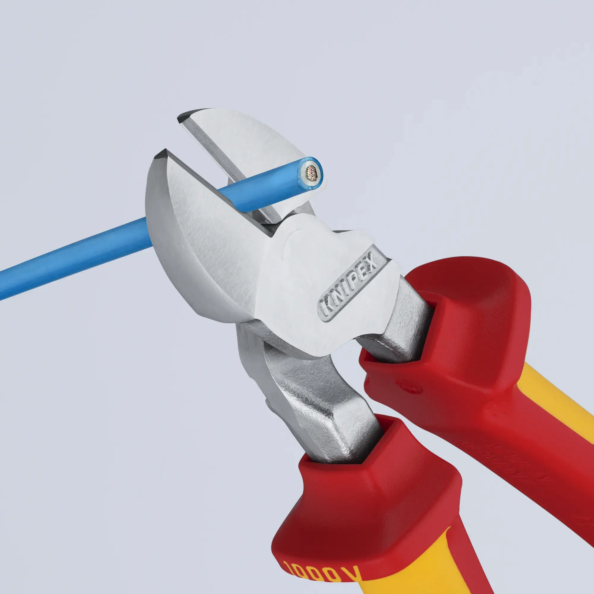 Knipex 74 06 200 Kraft-Seitenschneider isoliert mit Mehrkomponenten-Hüllen, VDE-geprüft verchromt 200 mm (img_003)