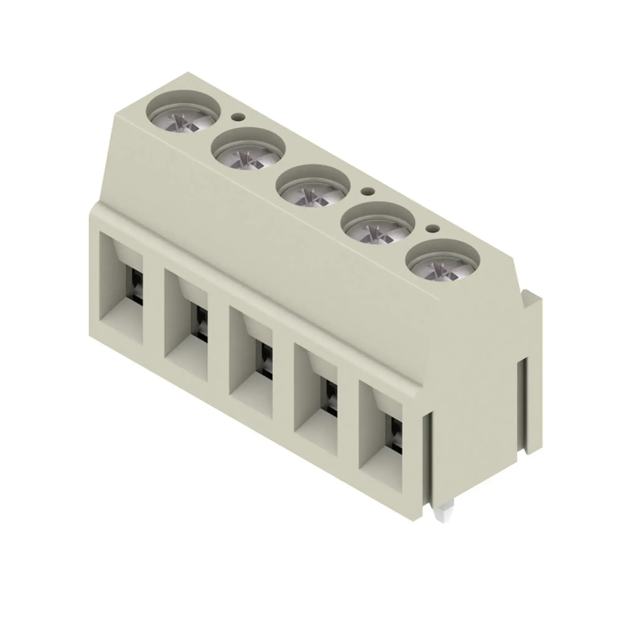 Weidmüller 1913160000 PCB terminal, 320 V, 17.5 A, Pitch in mm: 5.00, 2.5 mm², Number of poles: 5, Clamping yoke connection, THT solder connection, 90°, Box (img_001) Weidmüller 1913160000 PCB terminal, 320 V, 17.5 A, Pitch in mm: 5.00, 2.5 mm², Number of poles: 5, Clamping yoke connection, THT solder connection, 90°, Box (img_001)