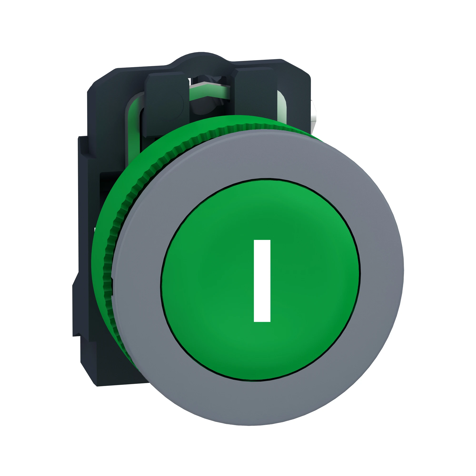 Schneider Electric XB5FA3311C0 Pushbutton, Harmony XB5F, plastic, light grey, green, labeled I, 30mm, momentary, 1NO (img_001) Schneider Electric XB5FA3311C0 Pushbutton, Harmony XB5F, plastic, light grey, green, labeled I, 30mm, momentary, 1NO (img_001)
