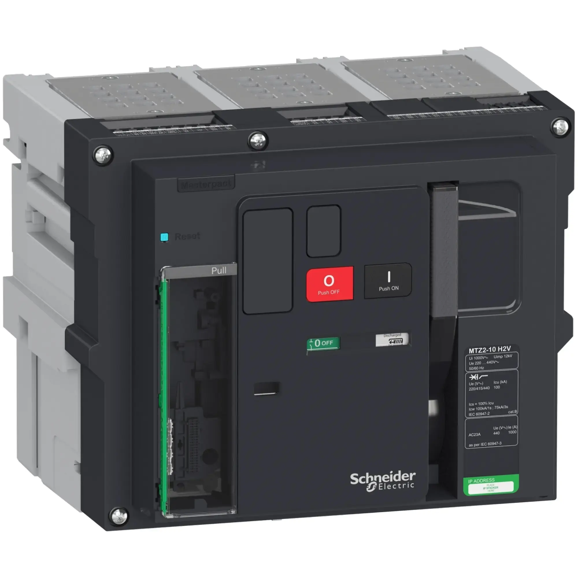 Schneider Electric LV846171 MasterPact MTZ2 1000A H2V Icu=Icw=100kA 3P Basic frame Plug-in (img_002)