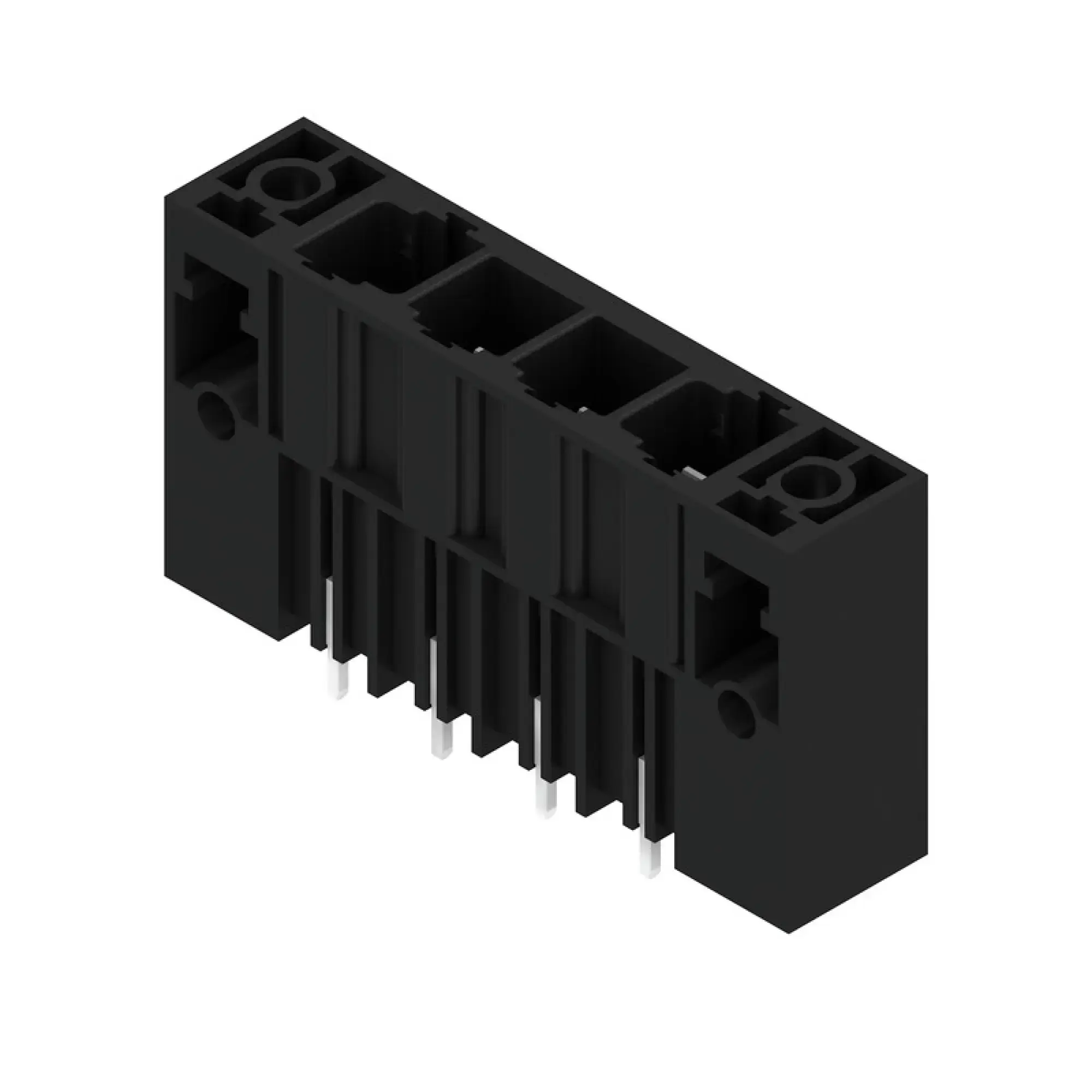 Weidmüller 1813670000 PCB connector (board connection), 1000 V, 78.3 A, Pitch in mm: 10.16, Number of poles: 4, THT solder connection, Box (img_001)