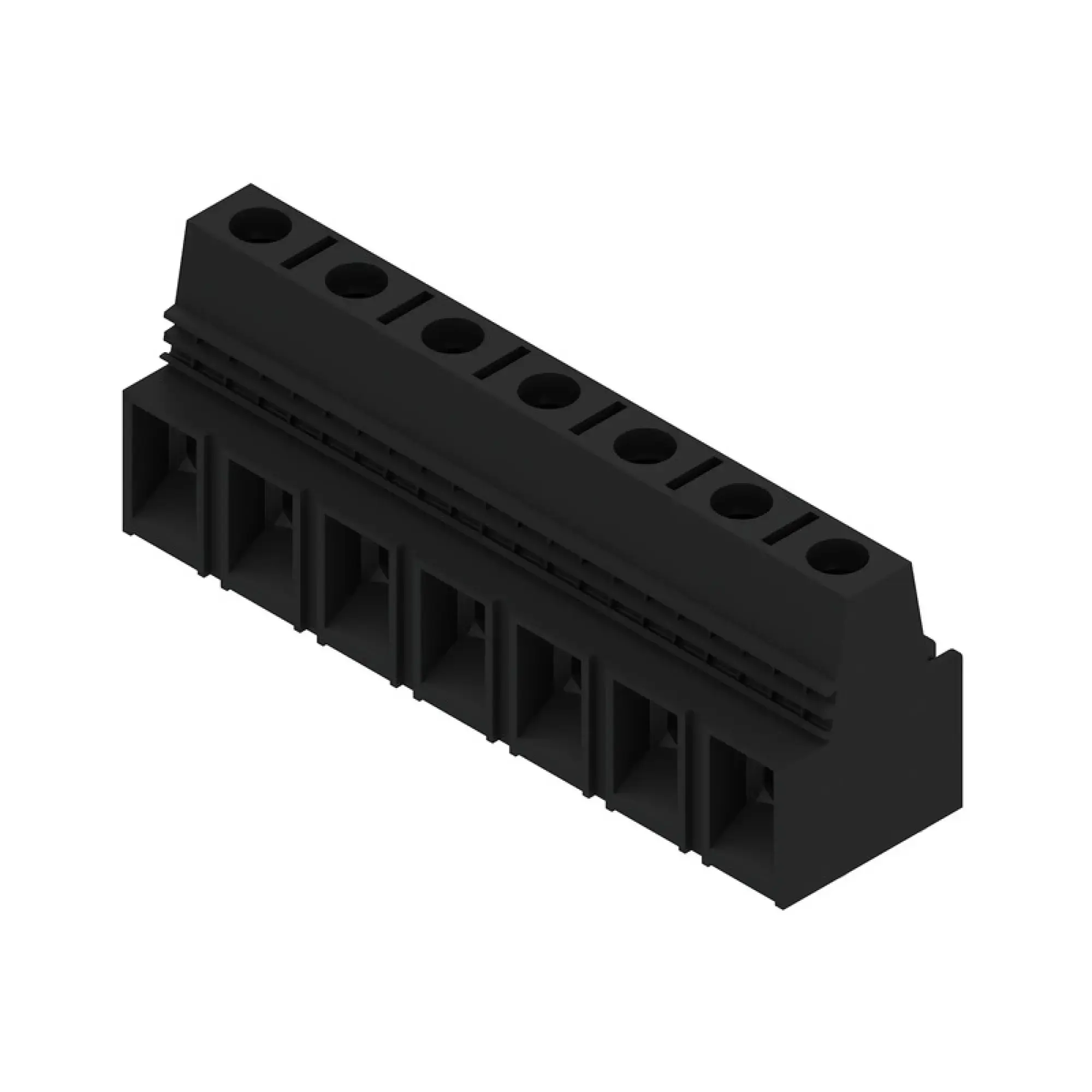 Weidmüller 1226510000 PCB terminal, 1000 V, 101 A, Pitch in mm: 15.00, 25 mm², Number of poles: 7, Clamping yoke connection, THT solder connection, 90°, Box (img_001) Weidmüller 1226510000 PCB terminal, 1000 V, 101 A, Pitch in mm: 15.00, 25 mm², Number of poles: 7, Clamping yoke connection, THT solder connection, 90°, Box (img_001)