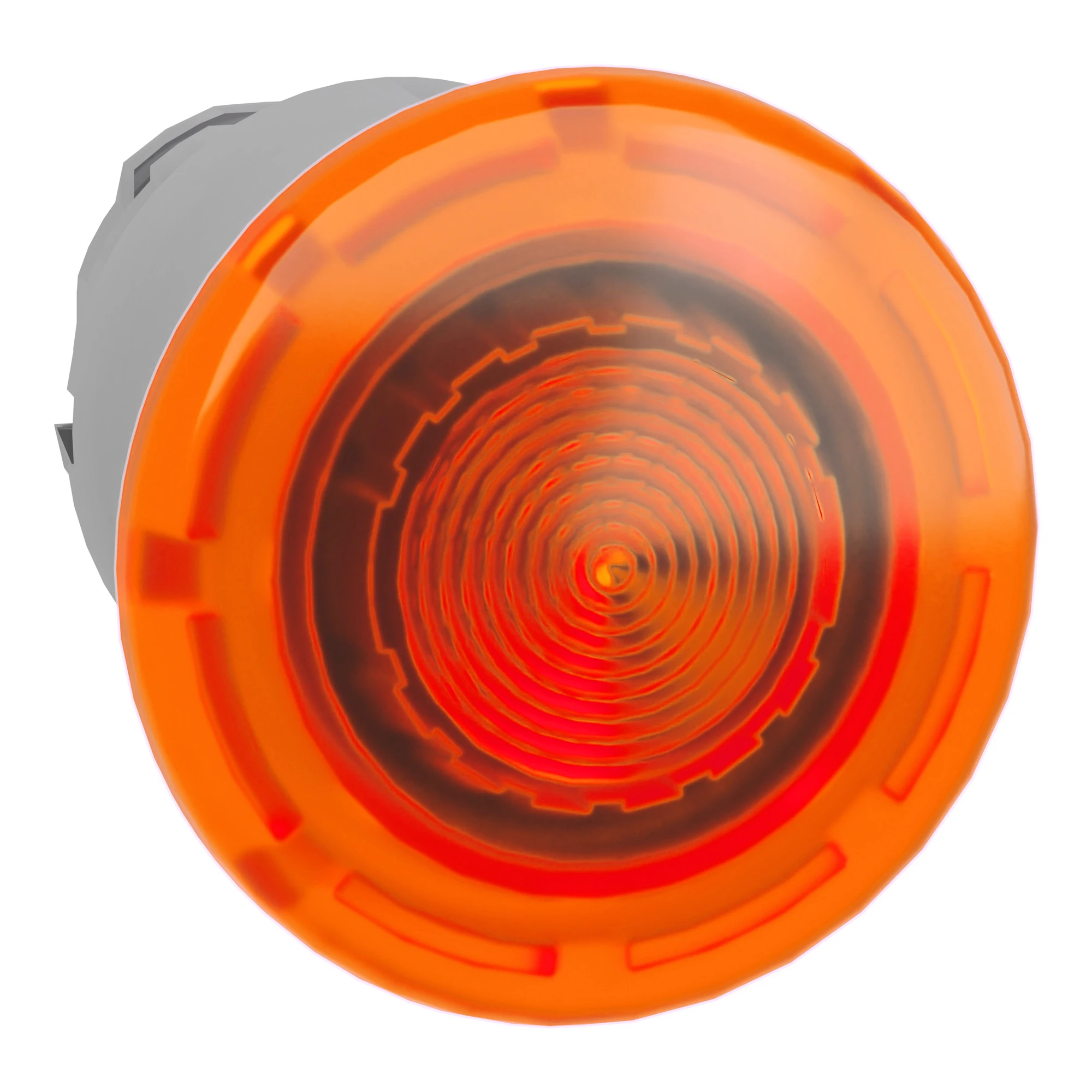 Schneider Electric ZB4BW653 Mushroom pushbutton, Front element, Harmony XB4, Metal, 22mm, illuminated, orange, pull release, for universal LED (img_001)