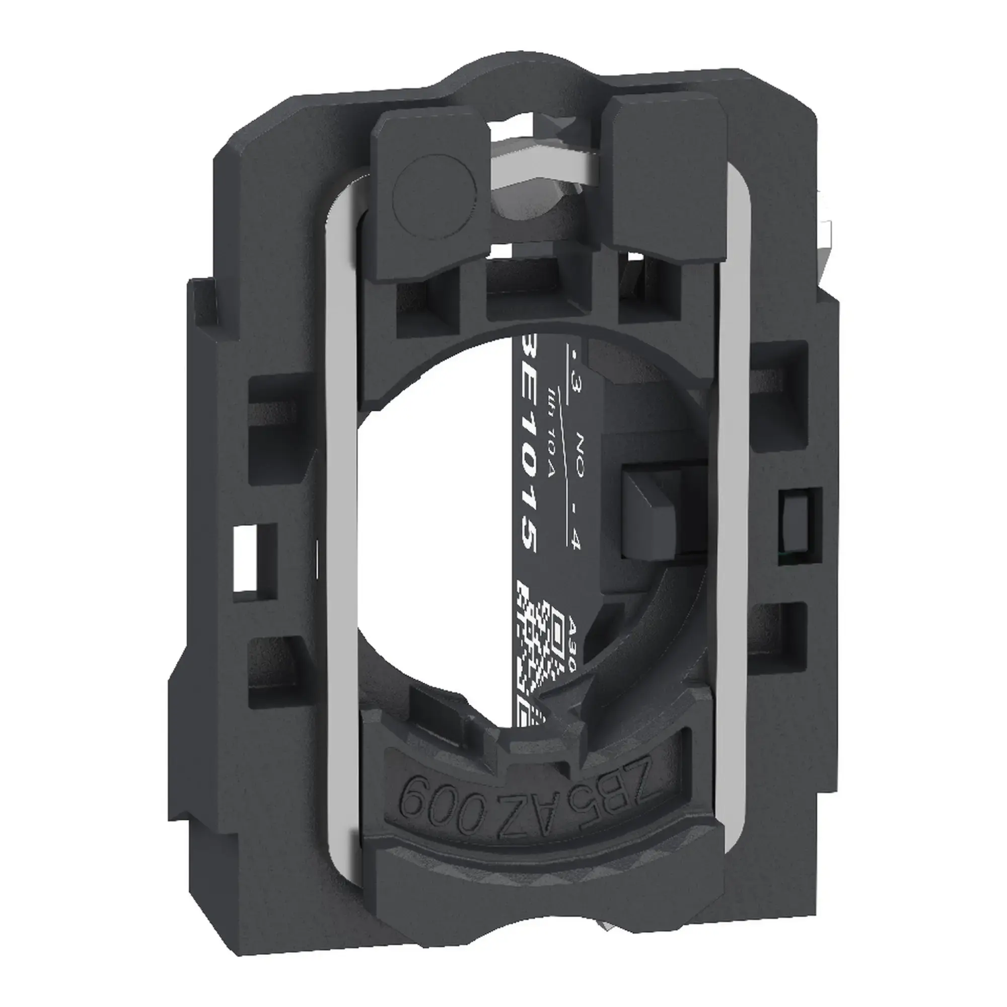 Schneider Electric ZB5AZ1015 Auxiliary contact block with mounting flange, Harmony XB5, plastic, 22mm, 30mm, 1S, spring clamp connection (img_002)