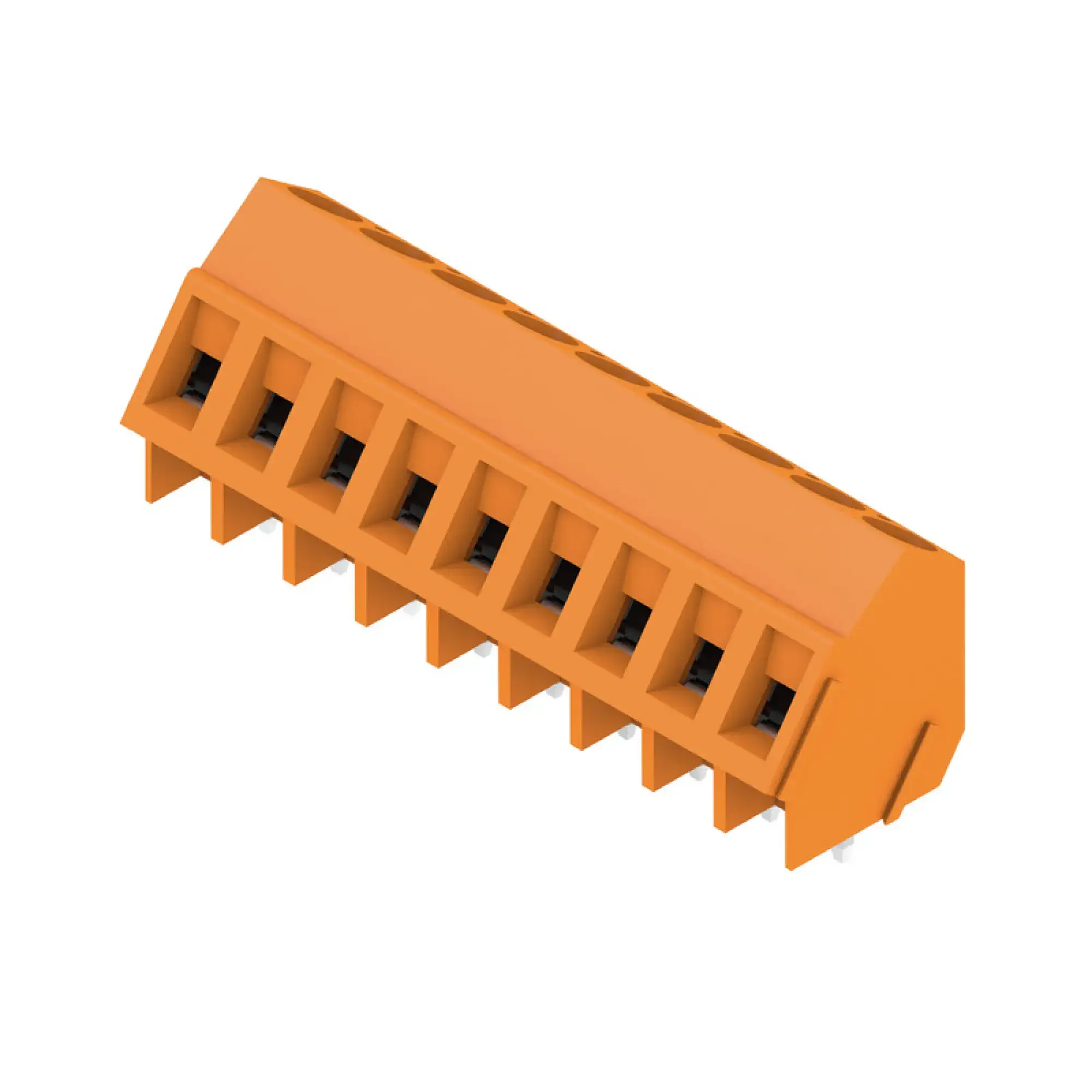 Weidmüller 1845440000 PCB terminal, 320 V, 17.5 A, Pitch in mm: 5.00, 2.5 mm², Number of poles: 9, Clamping yoke connection, THT solder connection, 135°, Box (img_001) Weidmüller 1845440000 PCB terminal, 320 V, 17.5 A, Pitch in mm: 5.00, 2.5 mm², Number of poles: 9, Clamping yoke connection, THT solder connection, 135°, Box (img_001)