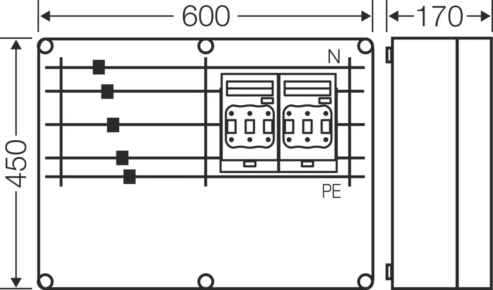 Hensel 20001433 Mi-NH-Sicherungslasttrennschaltergehäuse 2x3x NH00,a. Sammelschiene, 250A,5p. Mi 6626 (img_003)