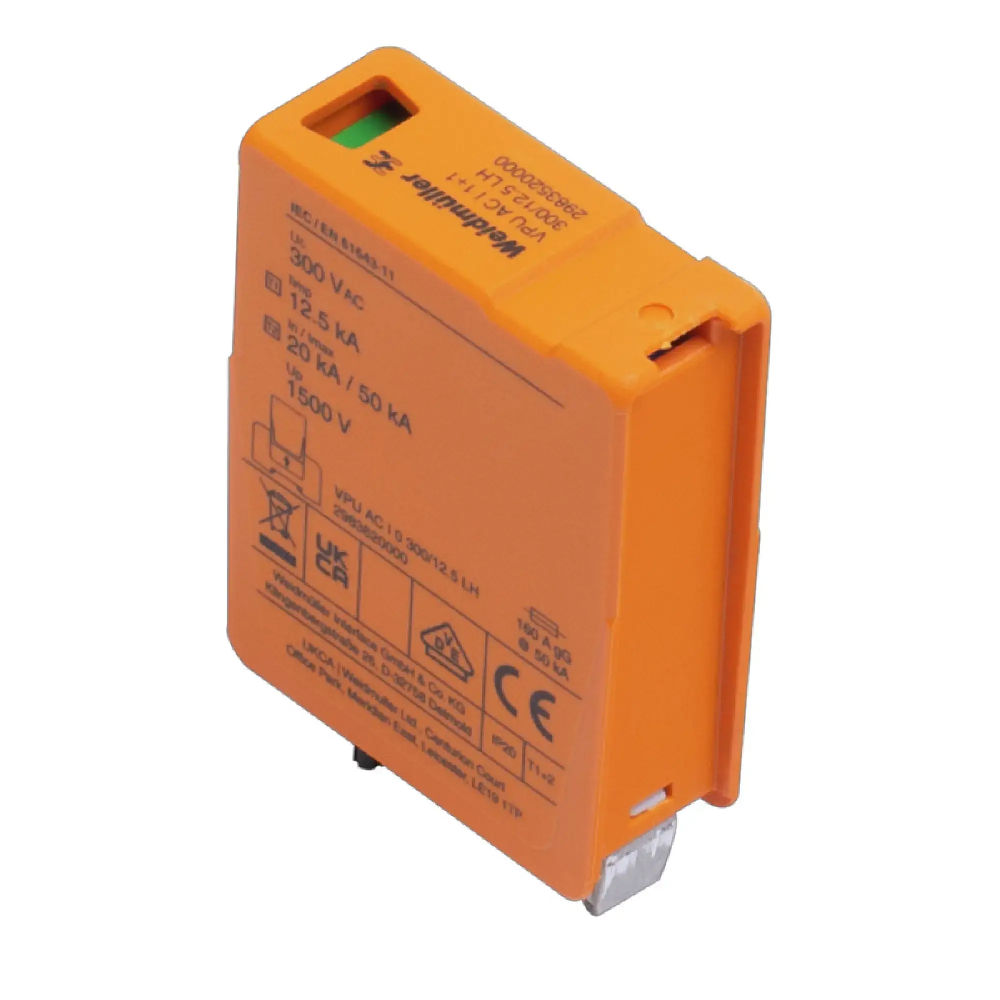 Weidmüller 2983620000 Surge voltage arrester (power supply systems), Surge protection, Type I, AC, 240 V (img_001)