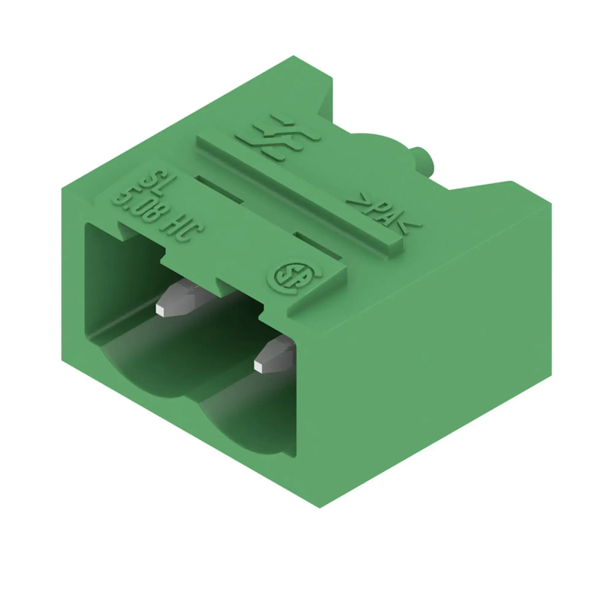 Weidmüller 1509170000 PCB connector (board connection), 320 V, 24 A, Pitch in mm: 5.08, Number of poles: 2, THT solder connection, Box (img_001)