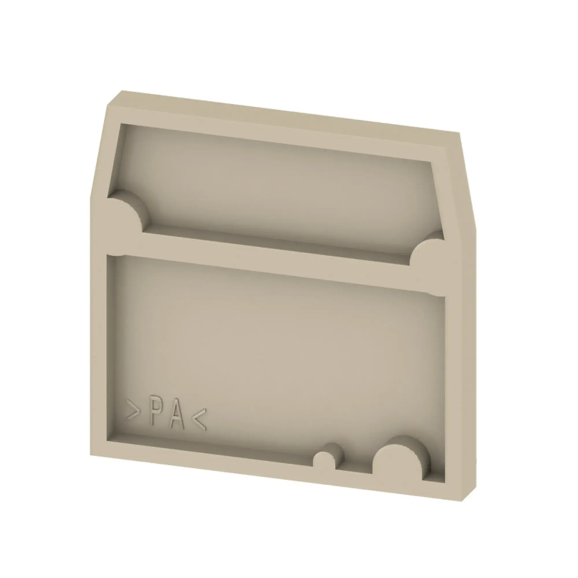 Weidmüller 0697360000 End plate (terminals), beige, Height: 22.5 mm, Width: 2.5 mm, V-0, PA 66 (img_001) Weidmüller 0697360000 End plate (terminals), beige, Height: 22.5 mm, Width: 2.5 mm, V-0, PA 66 (img_001)