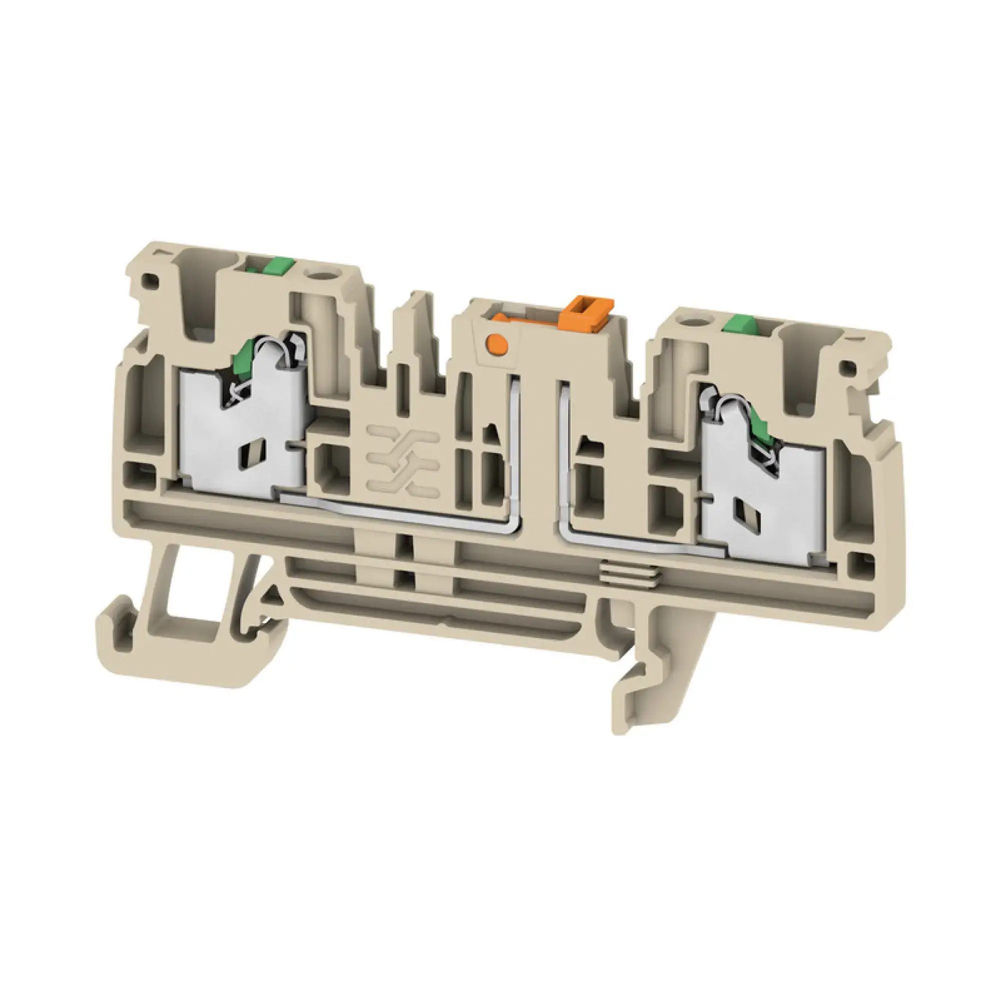 Weidmüller 3016670000 Test-disconnect terminal, SNAP IN, dark beige, 2.5 mm², 20 A, 500 V, Number of connections: 2, Number of levels: 1 (img_001) Weidmüller 3016670000 Test-disconnect terminal, SNAP IN, dark beige, 2.5 mm², 20 A, 500 V, Number of connections: 2, Number of levels: 1 (img_001)