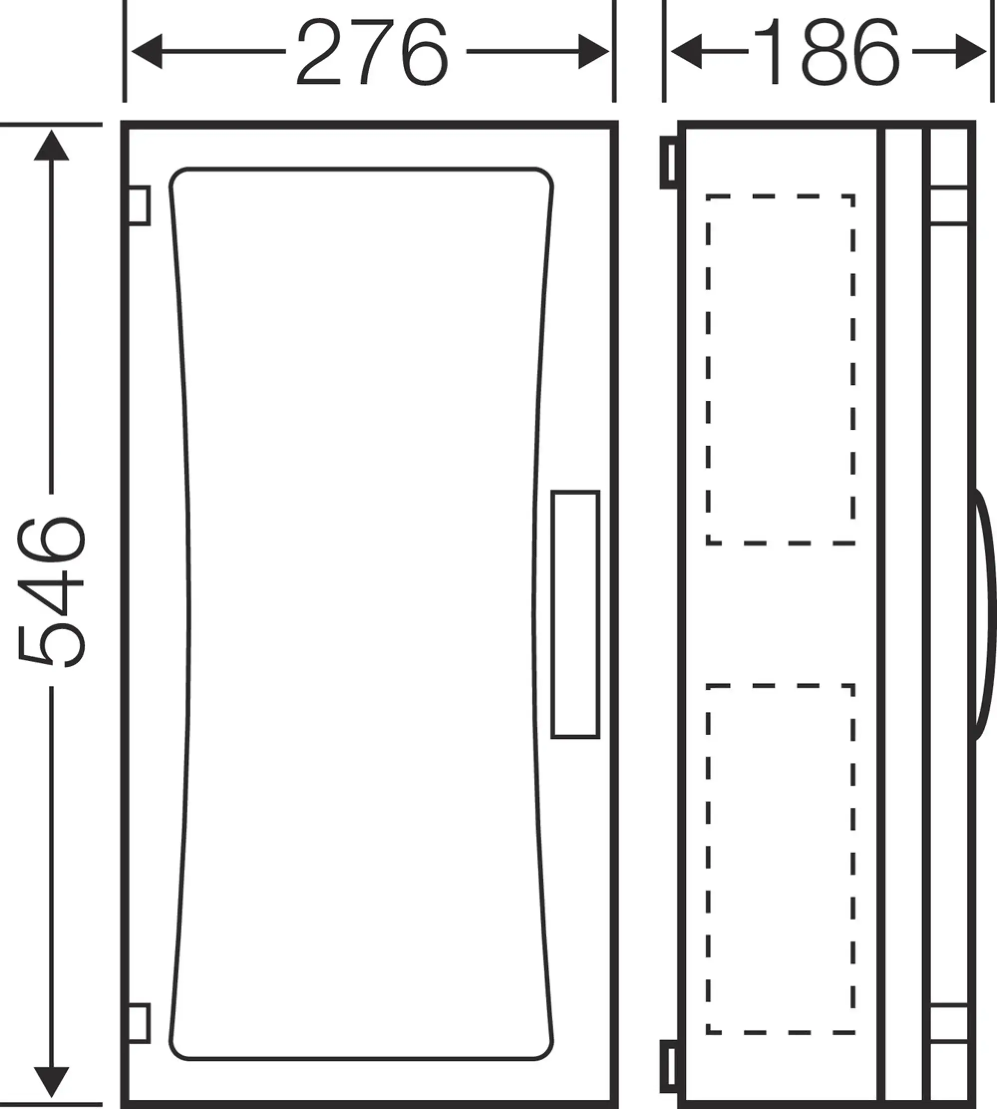 Hensel 68000306 ENYSTAR-Leergehäuse, Einbaumaße 216x486x136mm, transparenter Tür FP 0341 (img_003)