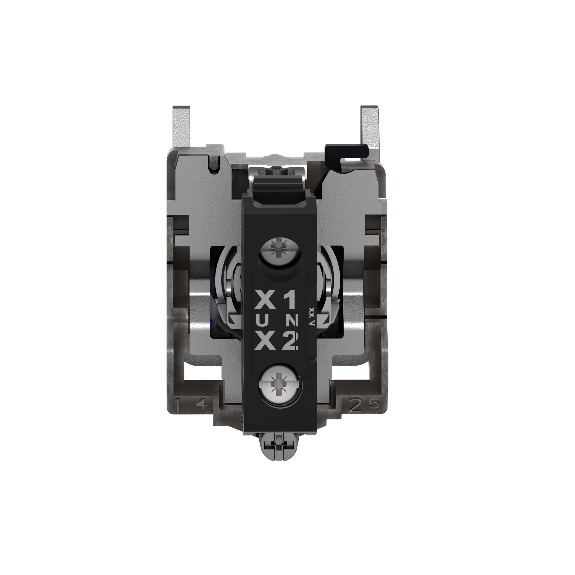 Schneider Electric XB4BVM6 Pilot light, Harmony XB4, Metal, 22mm, blue, universal LED, smooth dome, screw terminal, 230-240V AC (img_002)