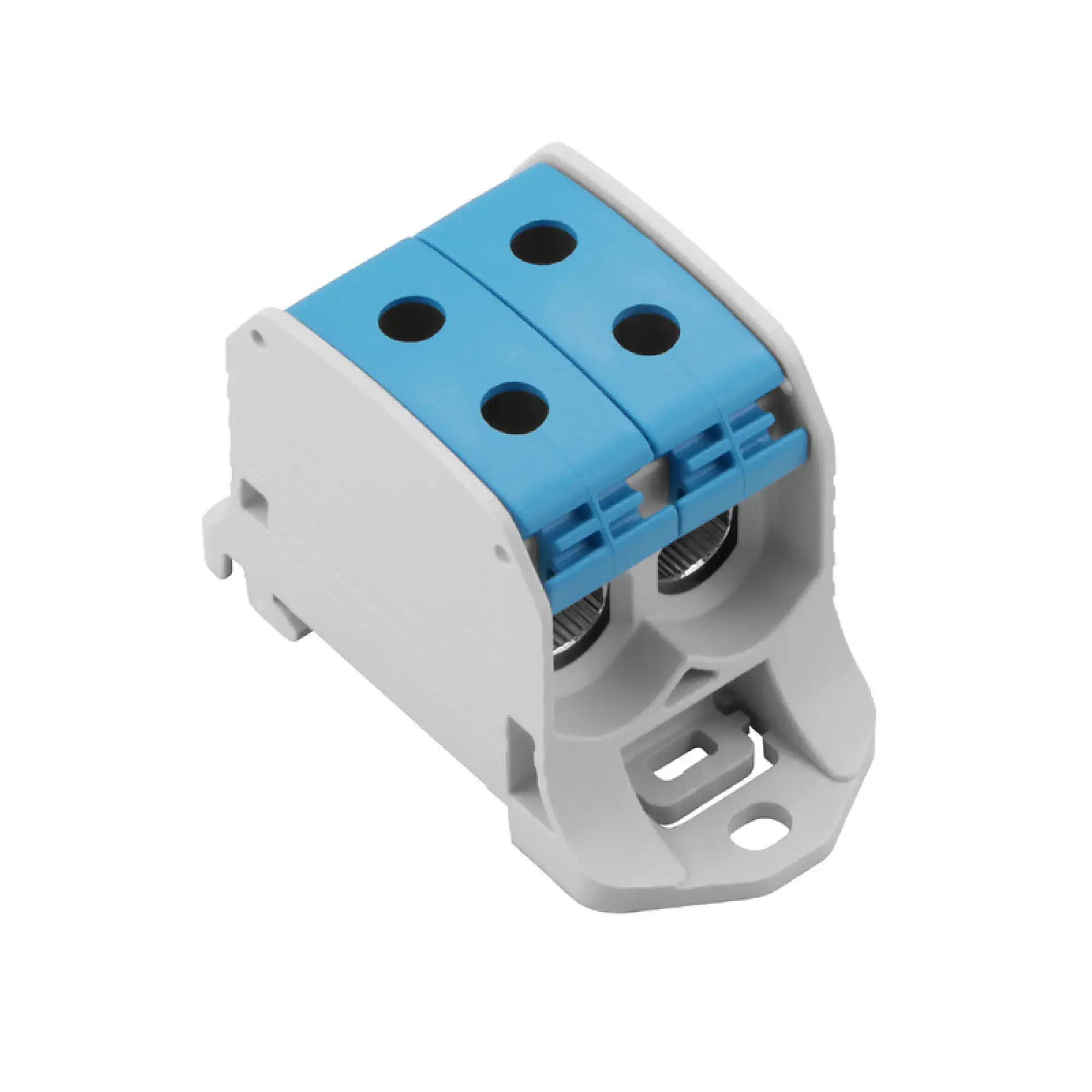 Weidmüller 2502590000 Potential distributor terminal, Screw connection, blue, 50 mm², 150 A, 1000 V, Number of connections: 4, Number of levels: 1, TS 35, V-0, Wemid (img_001)