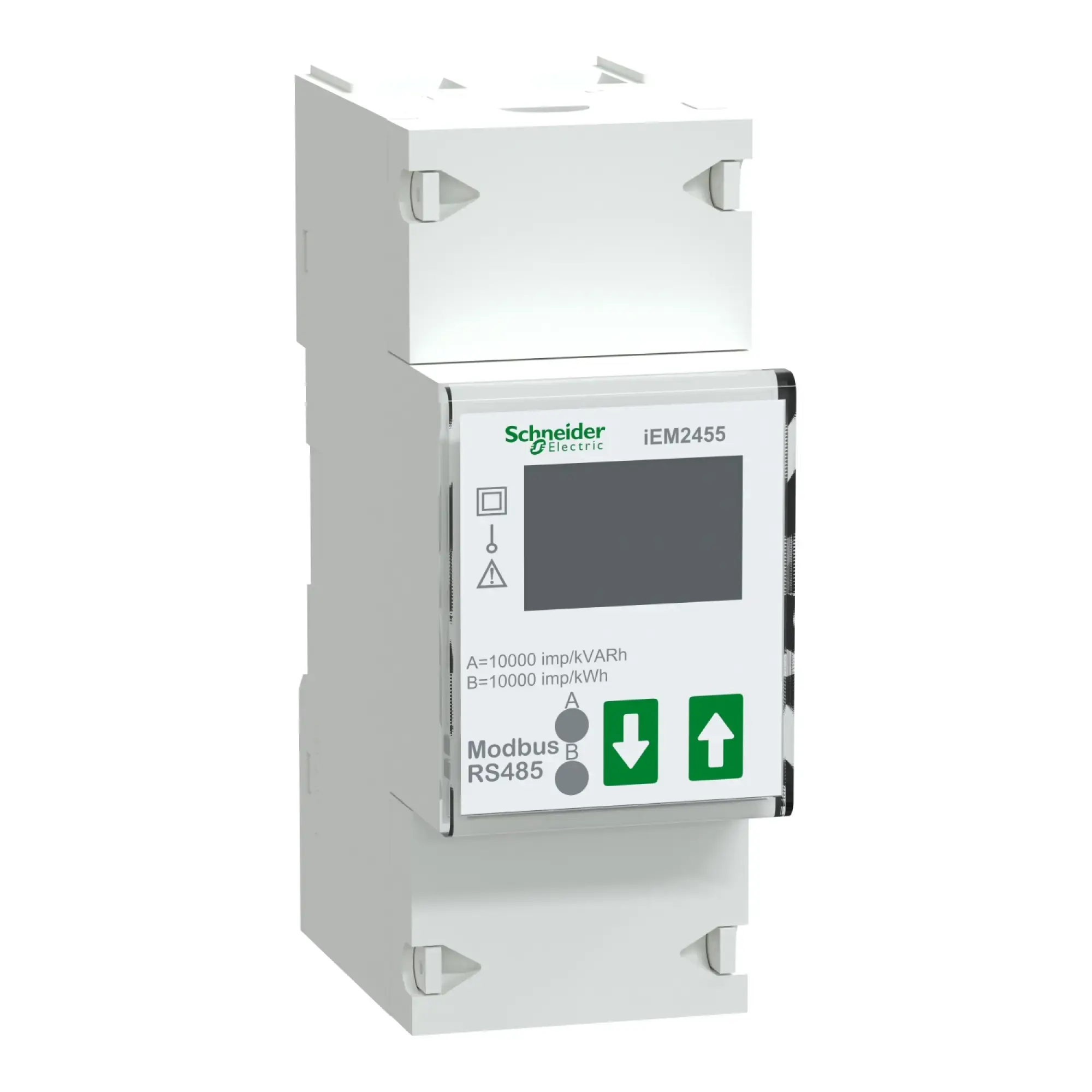 Schneider Electric A9MEM2455 Direct Measurement up to 100A, 2 S0 Pulse Outputs, Accuracy Class 1, MID, Modbus, 2TE (img_002) Schneider Electric A9MEM2455 Direct Measurement up to 100A, 2 S0 Pulse Outputs, Accuracy Class 1, MID, Modbus, 2TE (img_002)