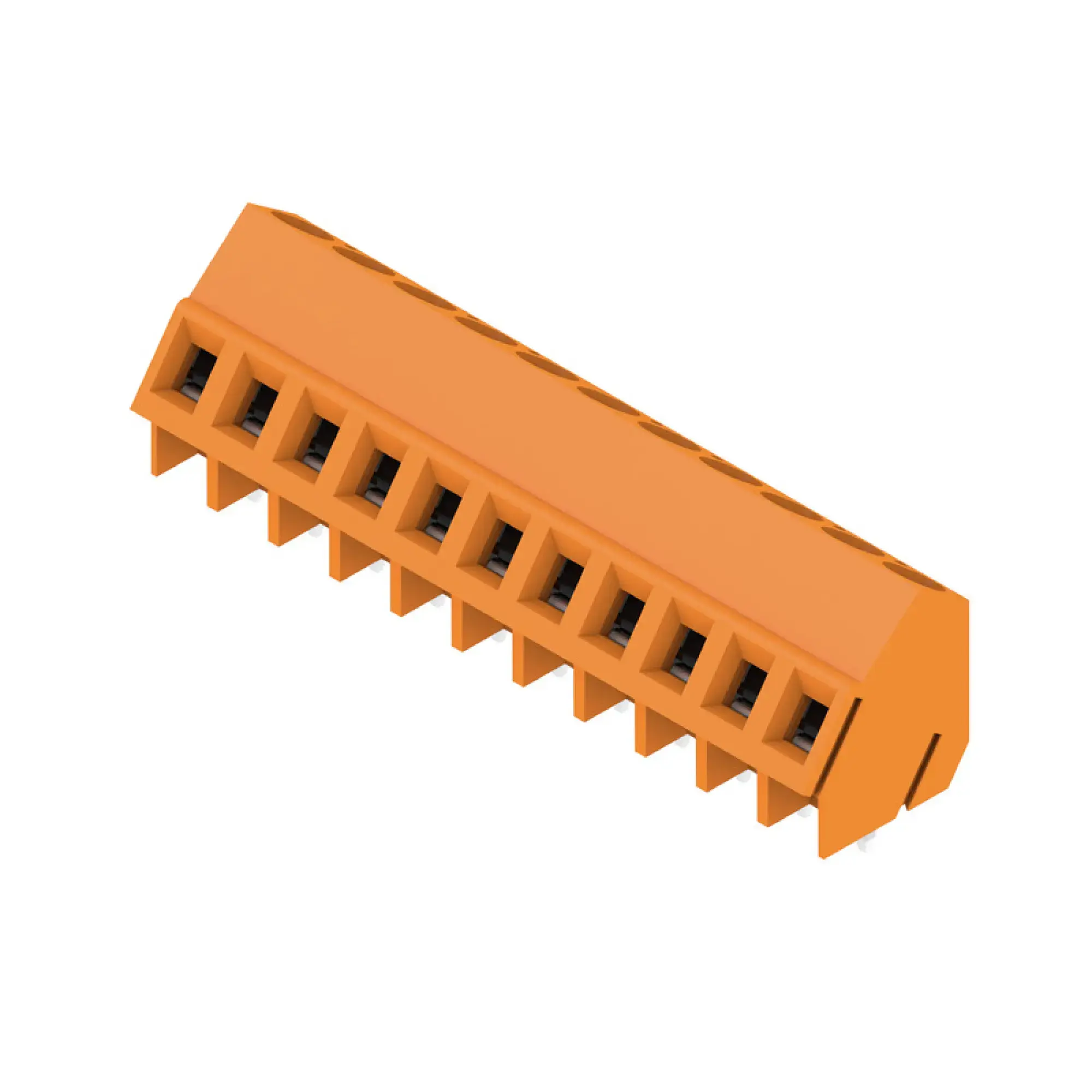 Weidmüller 9994620000 PCB terminal, 320 V, 17.5 A, Pitch in mm: 5.08, 2.5 mm², Number of poles: 11, Clamping yoke connection, THT solder connection, 135°, Box (img_001)