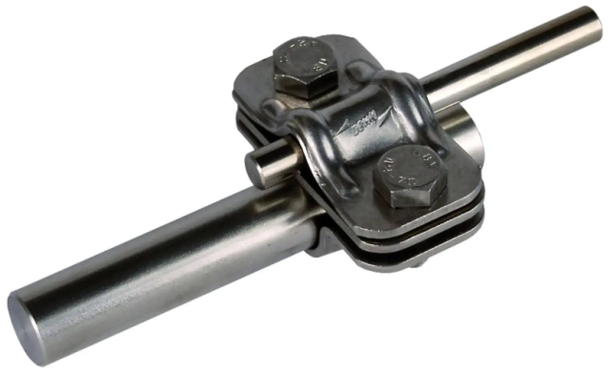 Dehn 459119 UNI disconnecting clamp, StSt for Rd 8-10/16mm with intermediate plate (img_001) Dehn 459119 UNI disconnecting clamp, StSt for Rd 8-10/16mm with intermediate plate (img_001)