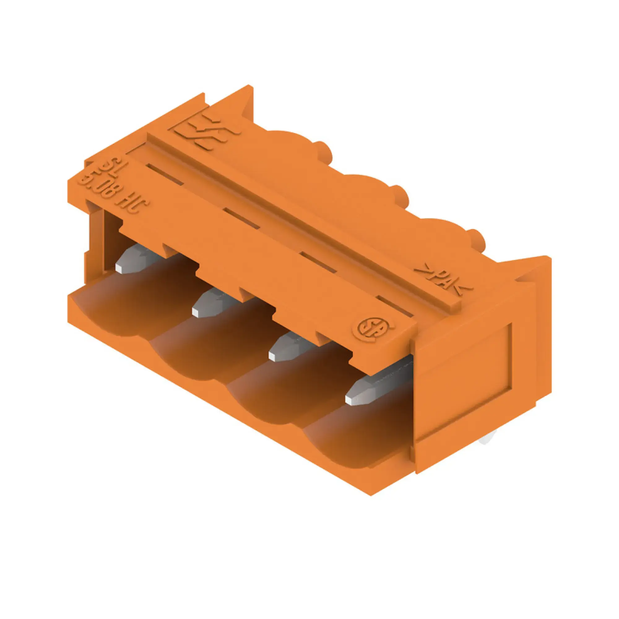 Weidmüller 1148100000 PCB connector (board connection), 320 V, 24 A, Pitch in mm: 5.08, Number of poles: 4, THT solder connection, Box (img_001)