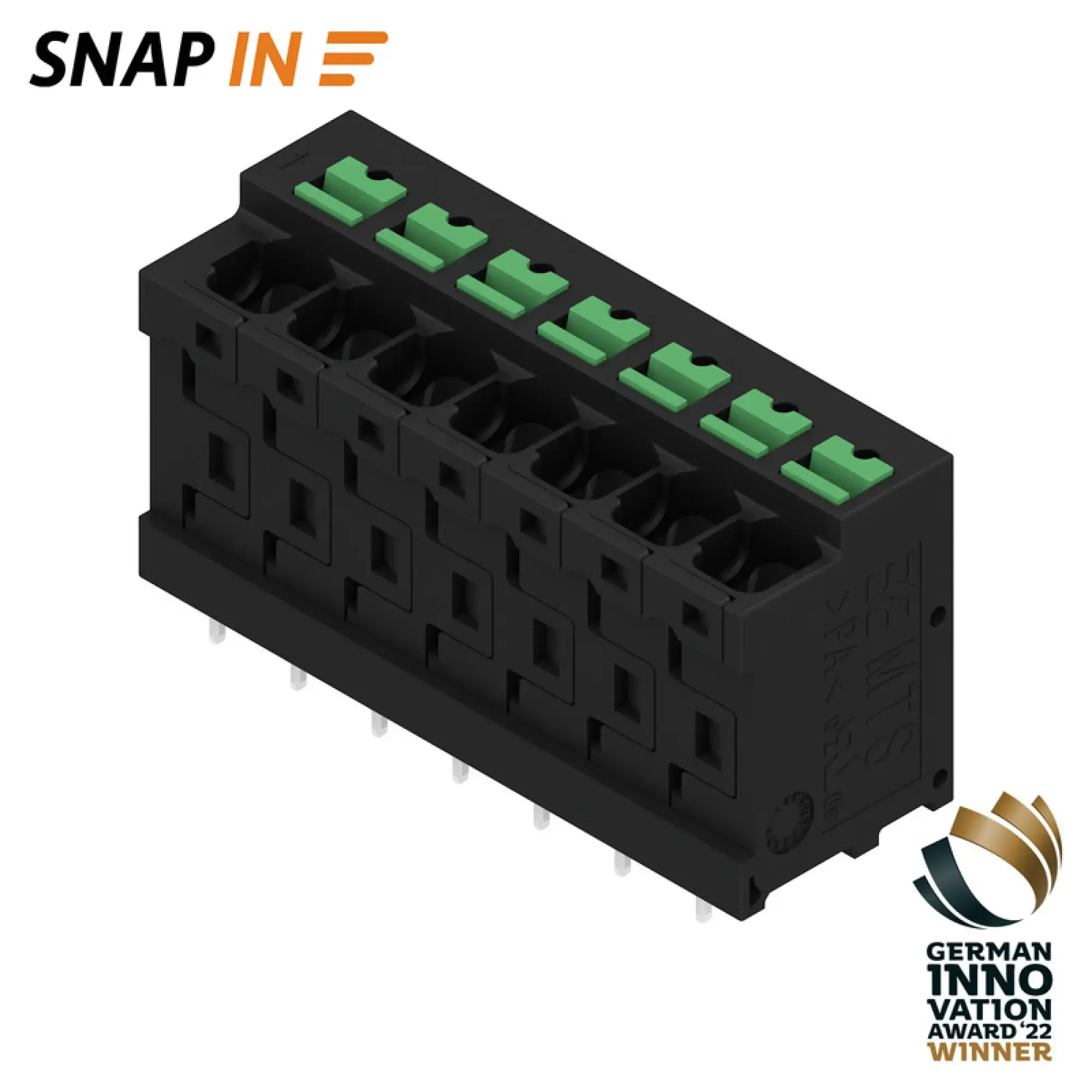 Weidmüller 2913760000 PCB terminal, 320 V, 32 A, Pitch in mm: 5.00, 4 mm², Number of poles: 7, SNAP IN, THT solder connection, 180°, Tube (img_001) Weidmüller 2913760000 PCB terminal, 320 V, 32 A, Pitch in mm: 5.00, 4 mm², Number of poles: 7, SNAP IN, THT solder connection, 180°, Tube (img_001)