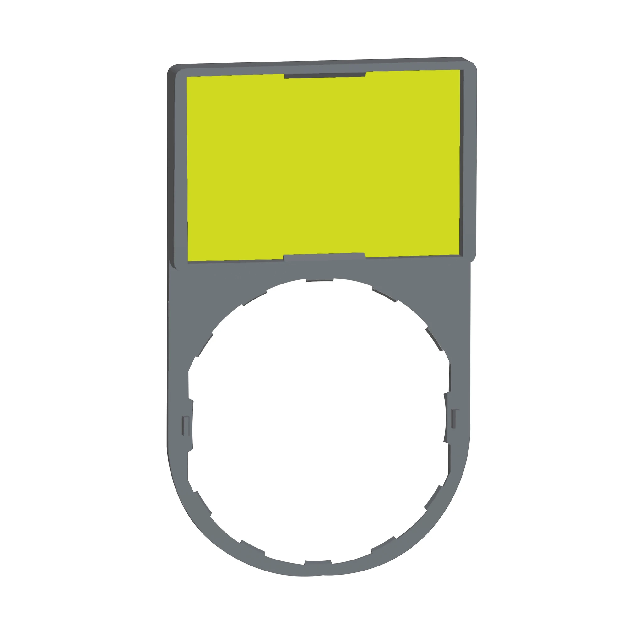Schneider Electric ZBY6102C0 Label holder 30x50mm, unmarked white/yellow, for Harmony 22mm, in gray (img_001)