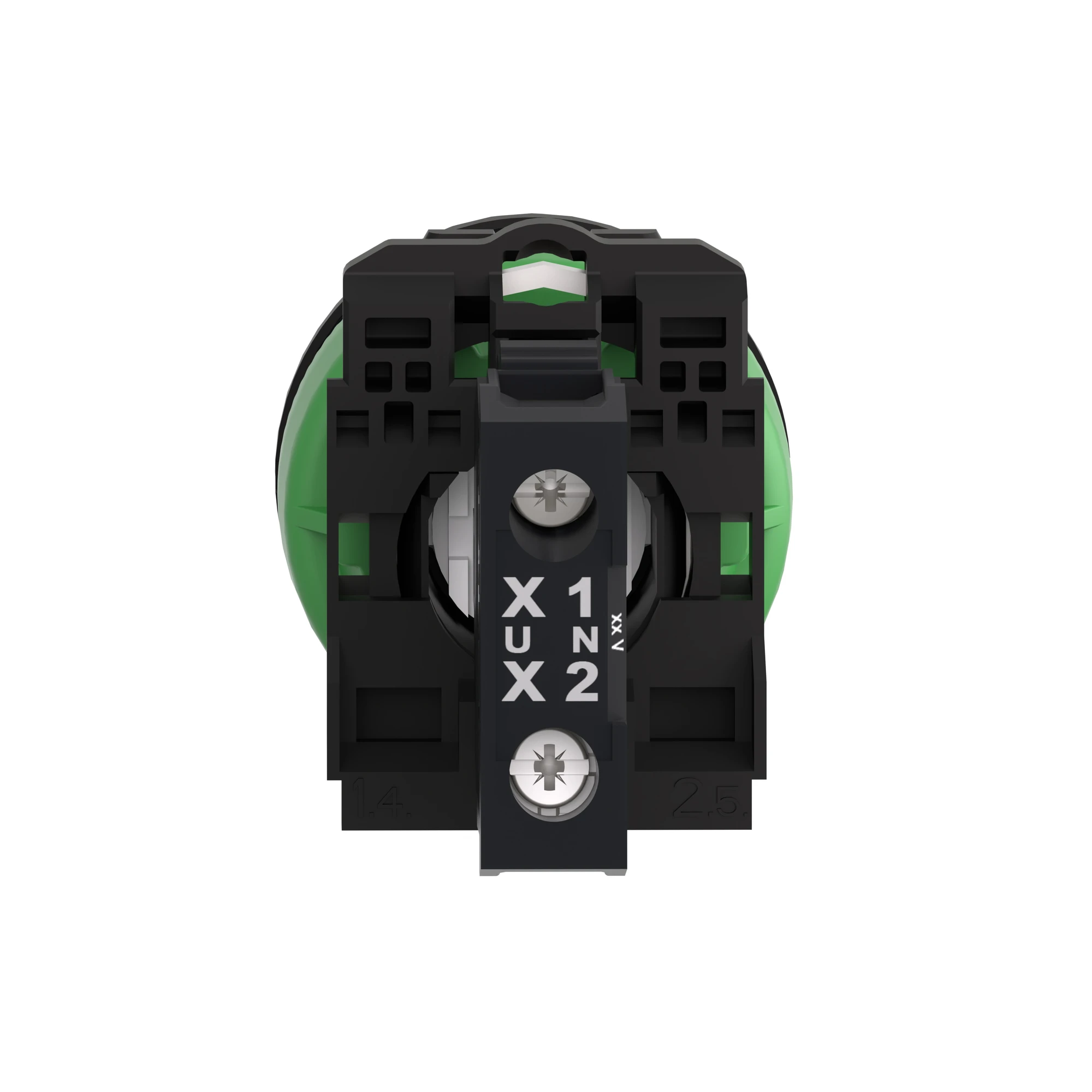Schneider Electric XB5FVB1 Indicator light, Harmony XB5F, plastic, antimicrobial, white, 30mm, universal LED, smooth dome, 24V ACDC (img_002)