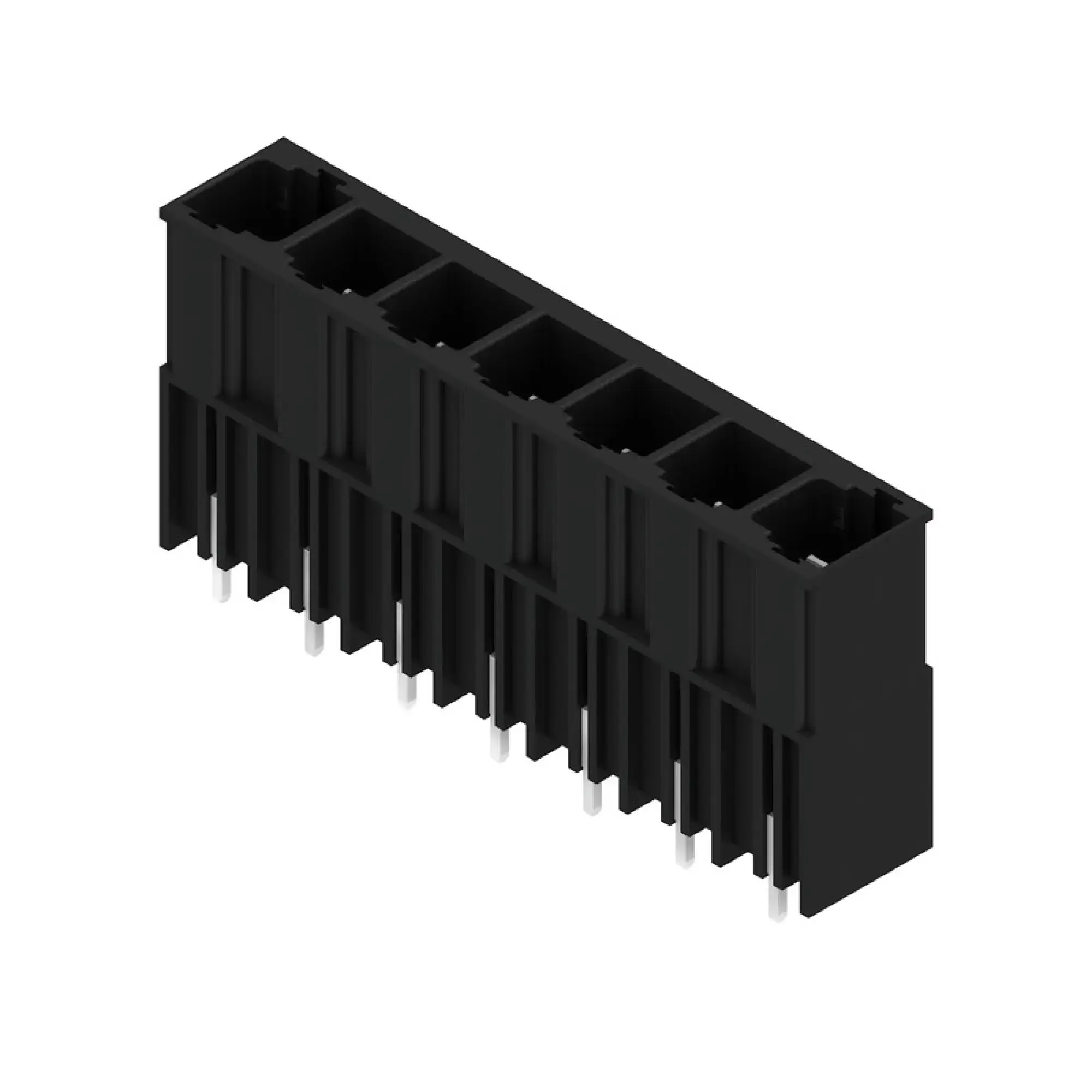 Weidmüller 1813460000 PCB connector (board connection), 1000 V, 78.3 A, Pitch in mm: 10.16, Number of poles: 7, THT solder connection, Box (img_001) Weidmüller 1813460000 PCB connector (board connection), 1000 V, 78.3 A, Pitch in mm: 10.16, Number of poles: 7, THT solder connection, Box (img_001)