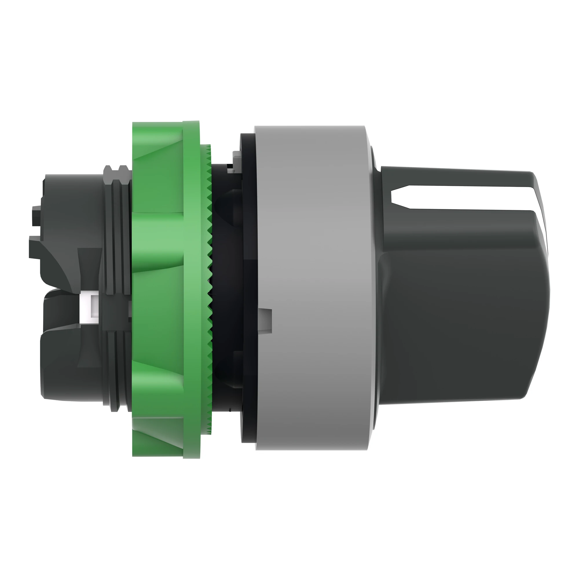 Schneider Electric ZB5AD201C0 Selector switch, front element, Harmony XB5, plastic, 22mm, light grey, white, 2 positions, latching (img_002)