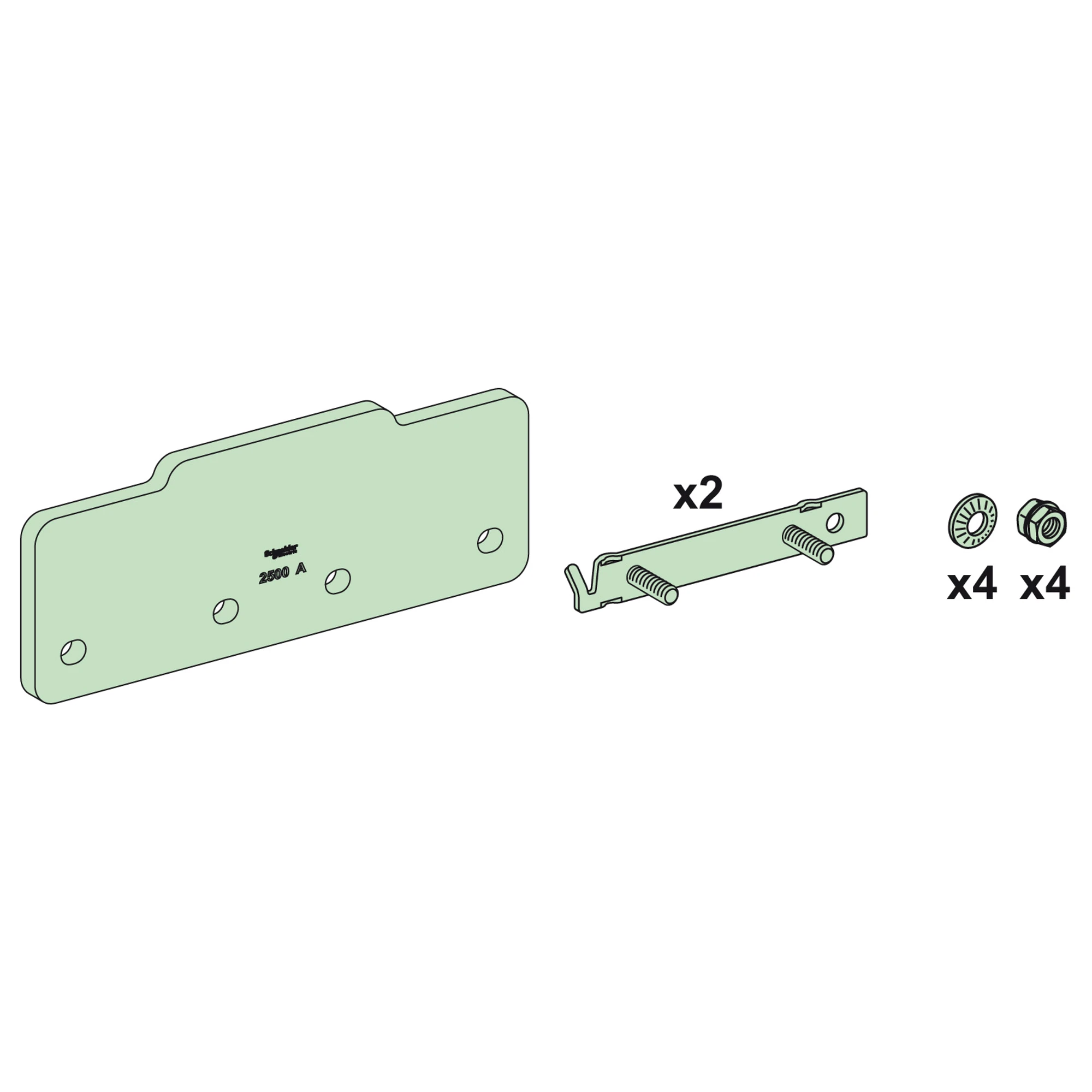 Schneider Electric LVS04621 PrismaSeT-P, Linergy LGYE, Connection, horizontal, 2000-2500A (img_001) Schneider Electric LVS04621 PrismaSeT-P, Linergy LGYE, Connection, horizontal, 2000-2500A (img_001)