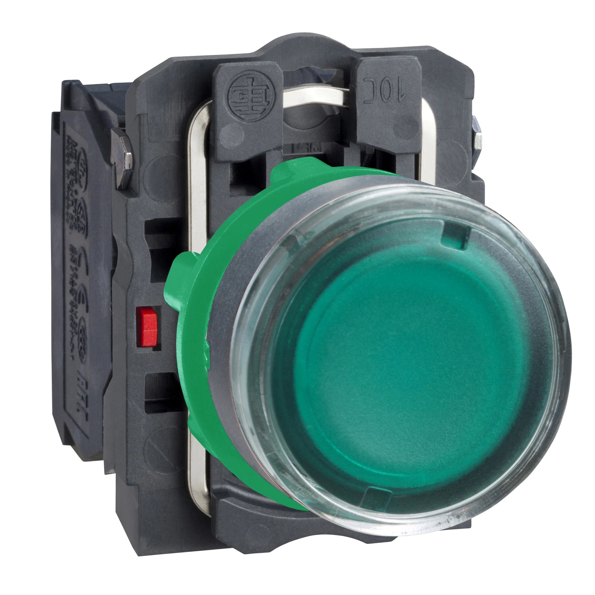 Schneider Electric XB5AW3365 Illuminated pushbutton, green, flat, 1NC+1NO, momentary, +BA 9s 250V 2.4W (img_001) Schneider Electric XB5AW3365 Illuminated pushbutton, green, flat, 1NC+1NO, momentary, +BA 9s 250V 2.4W (img_001)