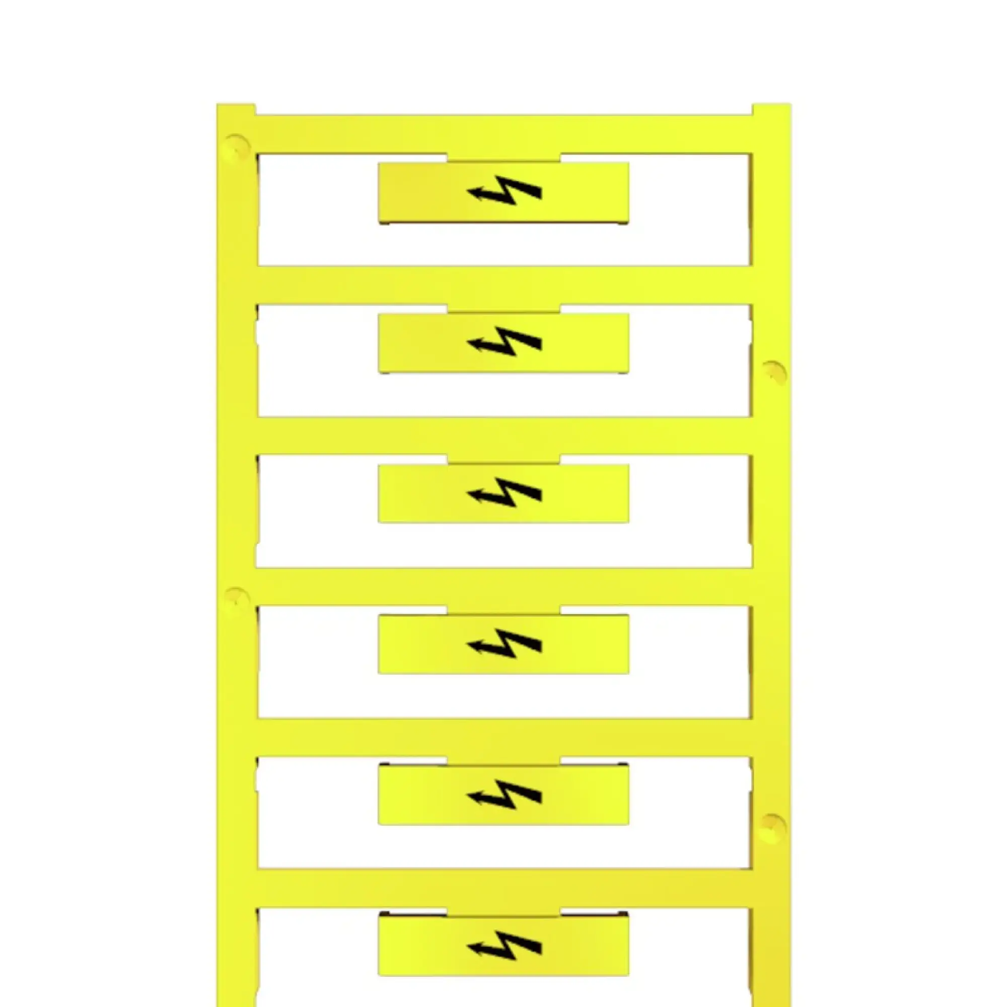 Weidmüller 2445090000 Terminal marking, yellow, Printed characters: Flash, horizontal, Width: 11.9 mm, Height: 36.2 mm (img_001) Weidmüller 2445090000 Terminal marking, yellow, Printed characters: Flash, horizontal, Width: 11.9 mm, Height: 36.2 mm (img_001)
