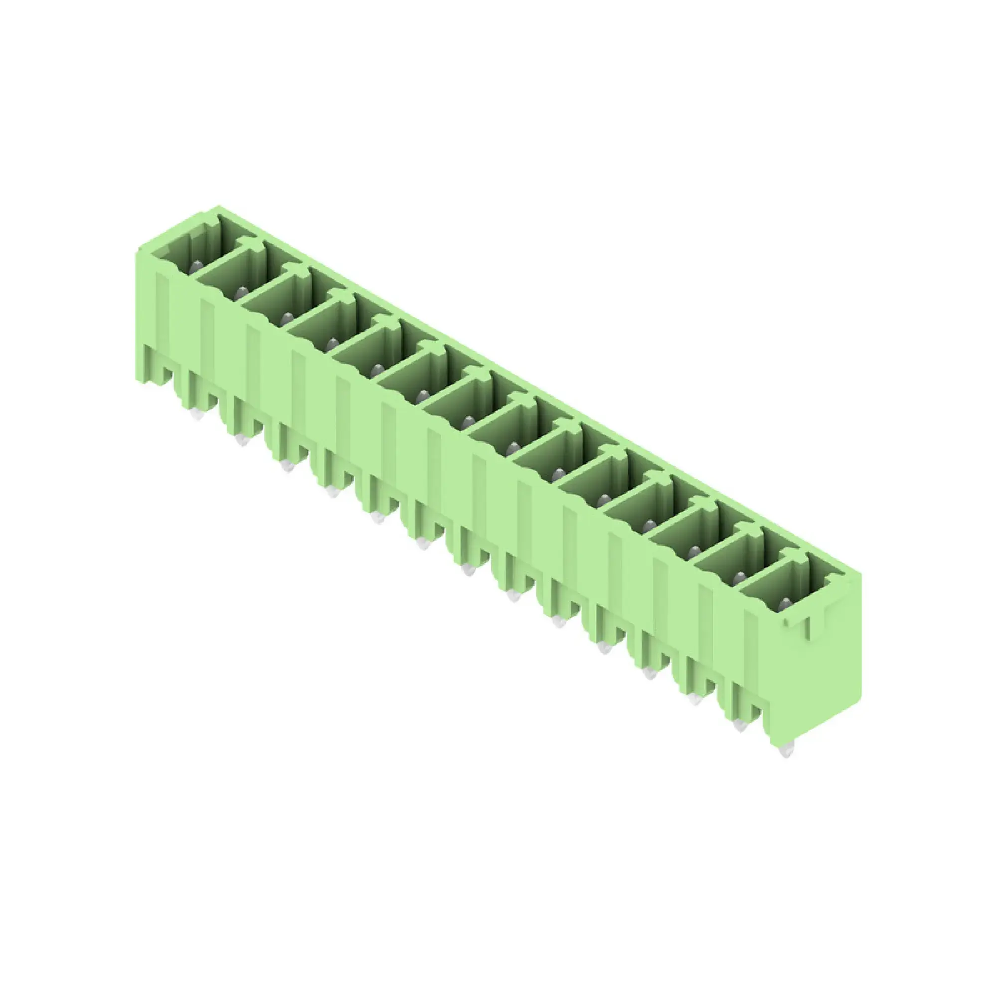 Weidmüller 1821000000 PCB connector (board connection), 160 V, 17.5 A, Pitch in mm: 3.81, Number of poles: 14, THT solder connection, Box (img_001)