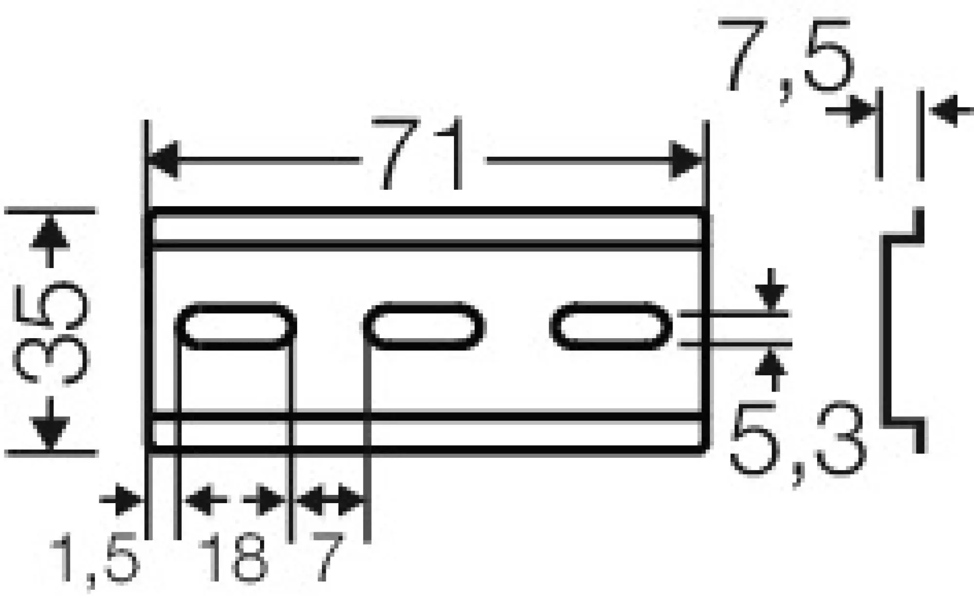 Hensel 62000262 Tragschiene 71 mm, für DK / KF / EB 02..... DK TS 01 (img_002) Hensel 62000262 Tragschiene 71 mm, für DK / KF / EB 02..... DK TS 01 (img_002)