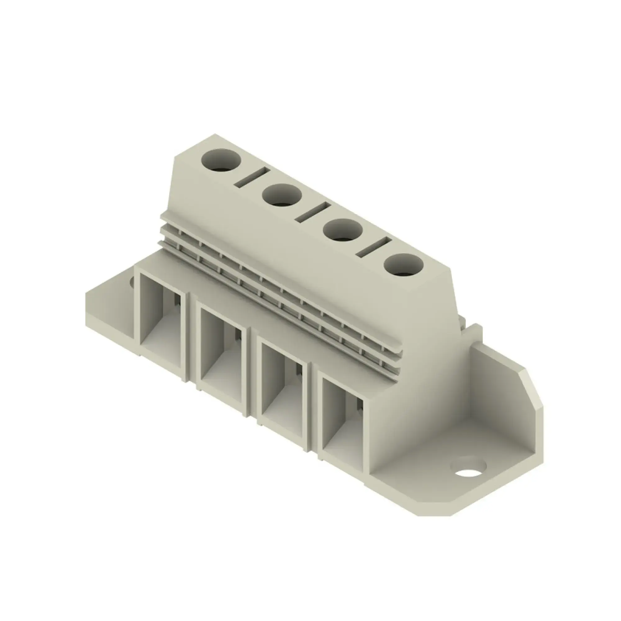 Weidmüller 1783730000 PCB terminal, 1000 V, 101 A, Pitch in mm: 15.00, 25 mm², Number of poles: 4, Clamping yoke connection, THT solder connection, 90°, Box (img_001) Weidmüller 1783730000 PCB terminal, 1000 V, 101 A, Pitch in mm: 15.00, 25 mm², Number of poles: 4, Clamping yoke connection, THT solder connection, 90°, Box (img_001)