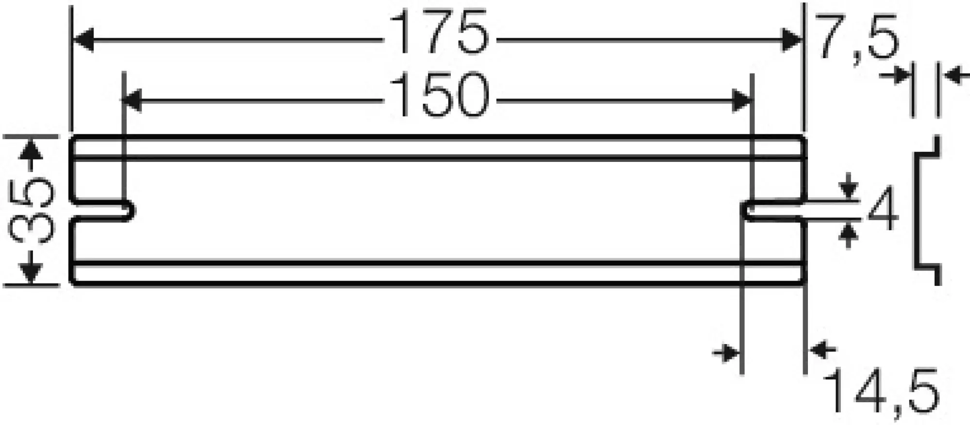 Hensel 62000126 Tragschiene 175 mm, für DK / KF / EB 16..... DK TS 16 (img_003) Hensel 62000126 Tragschiene 175 mm, für DK / KF / EB 16..... DK TS 16 (img_003)