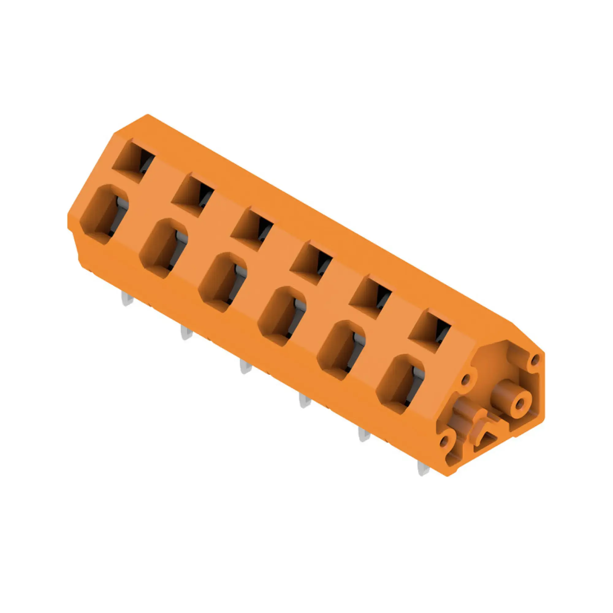 Weidmüller 1952610000 PCB terminal, 800 V, 24 A, Pitch in mm: 7.50, 2.5 mm², Number of poles: 6, Tension-clamp connection, THT solder connection, 135°, Box (img_001) Weidmüller 1952610000 PCB terminal, 800 V, 24 A, Pitch in mm: 7.50, 2.5 mm², Number of poles: 6, Tension-clamp connection, THT solder connection, 135°, Box (img_001)