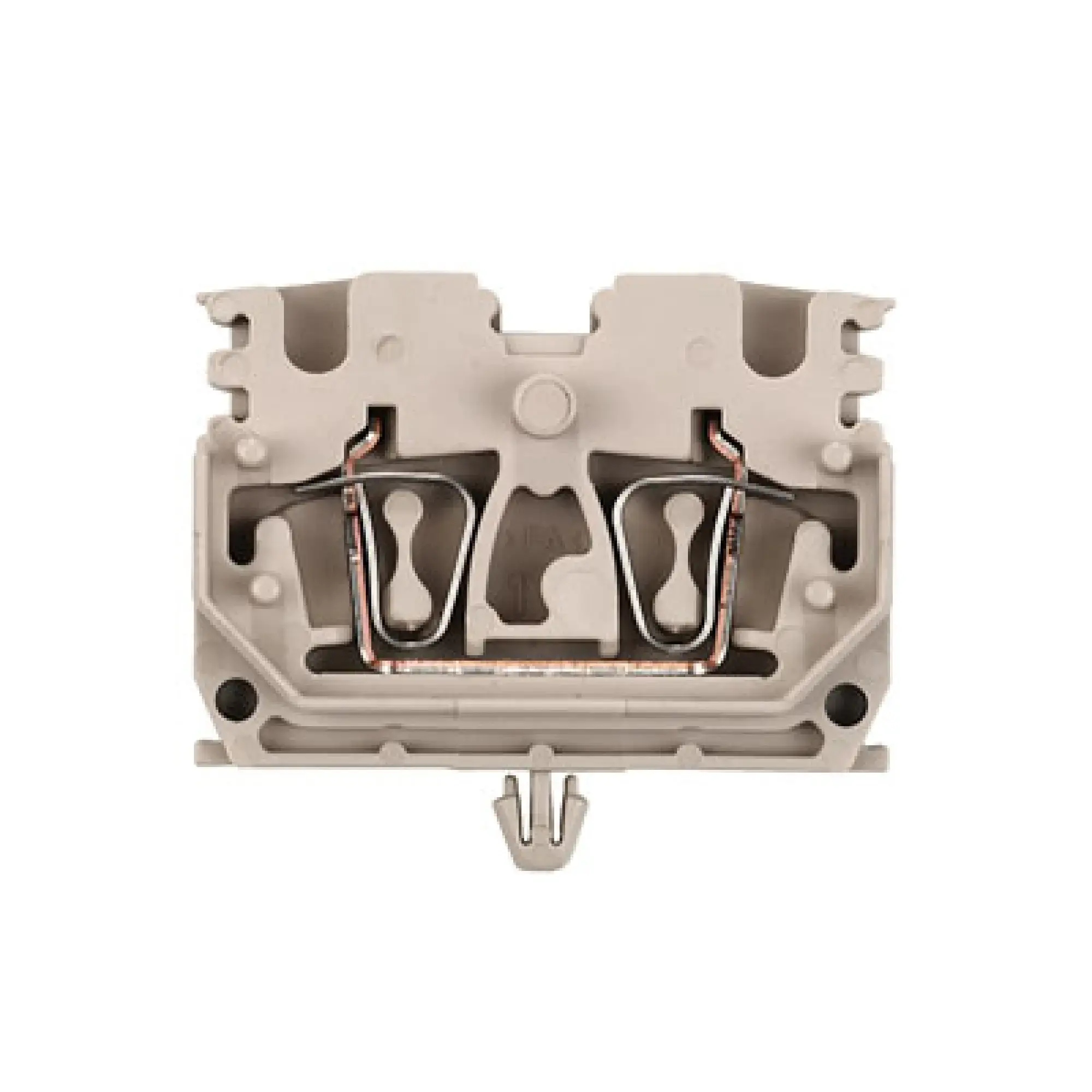 Weidmüller 1712820000 Feed-through terminal block, Tension-clamp connection, dark beige, 2.5 mm², 24 A, 800 V, Number of connections: 2 (img_001)