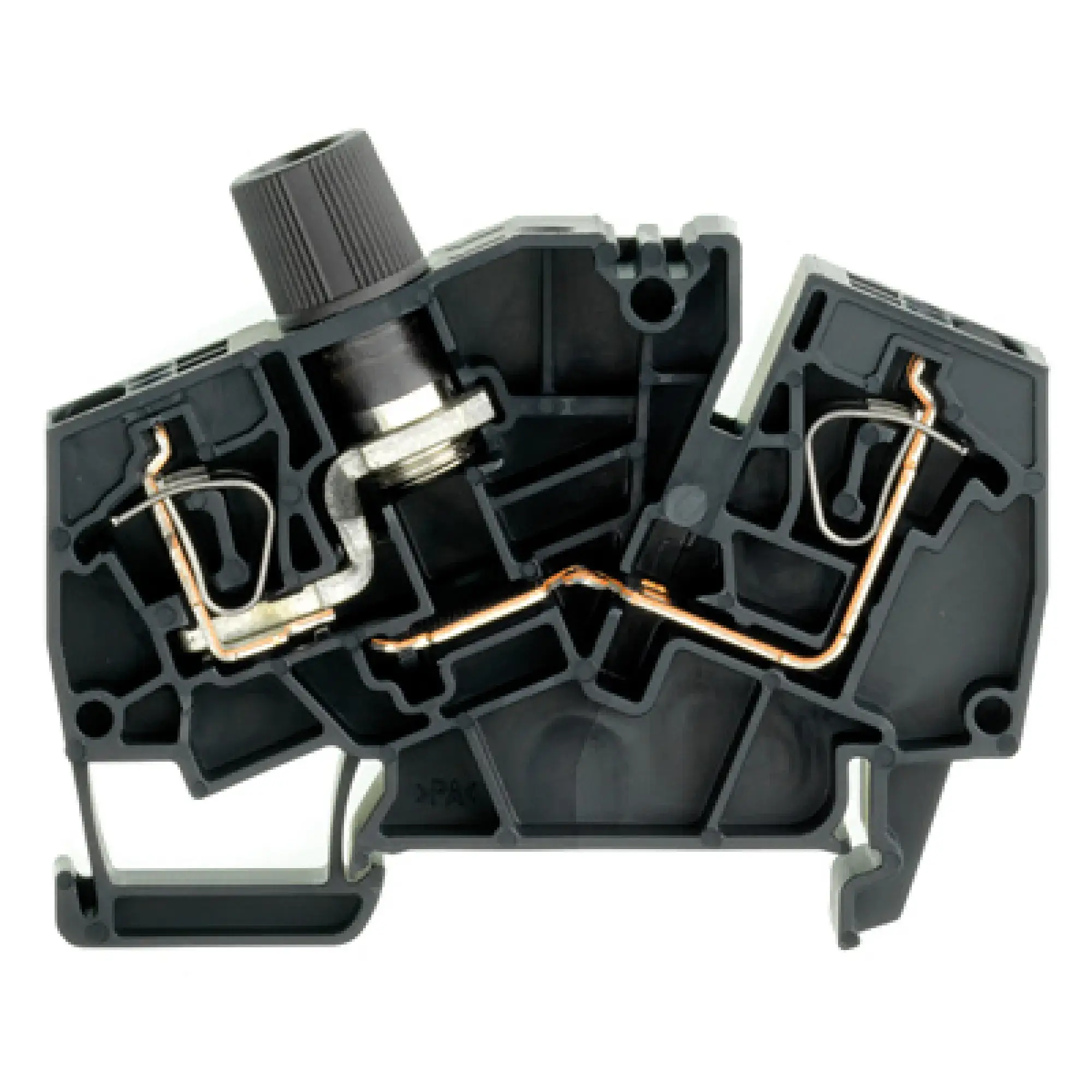 Weidmüller 1826200000 Fuse terminal, Tension-clamp connection, black, 2.5 mm², 10 A, 500 V, Number of connections: 2, Number of levels: 1, TS 35 (img_001) Weidmüller 1826200000 Fuse terminal, Tension-clamp connection, black, 2.5 mm², 10 A, 500 V, Number of connections: 2, Number of levels: 1, TS 35 (img_001)