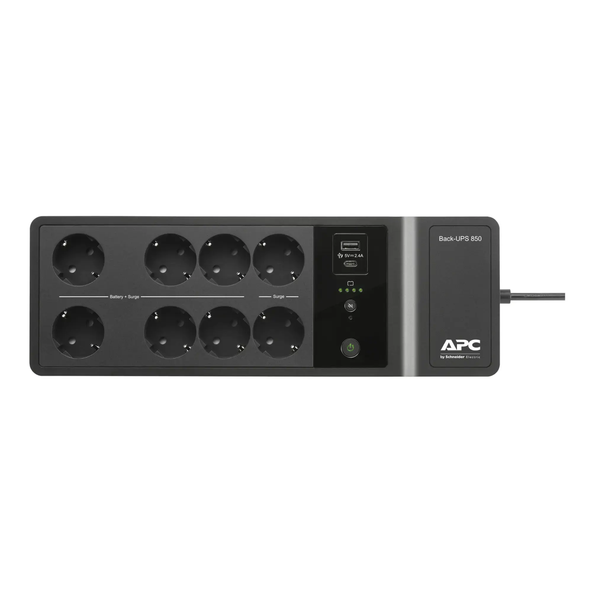 APC BE850G2-GR APC Back-UPS, 850VA/520W Boden-/Wandmontage, 230V, 8x CEE 7/3 Schuko-Steckdosen, USB Typ A+C Ports, vom Benutzer austauschbarer Akku (img_008) APC BE850G2-GR APC Back-UPS, 850VA/520W Boden-/Wandmontage, 230V, 8x CEE 7/3 Schuko-Steckdosen, USB Typ A+C Ports, vom Benutzer austauschbarer Akku (img_008)