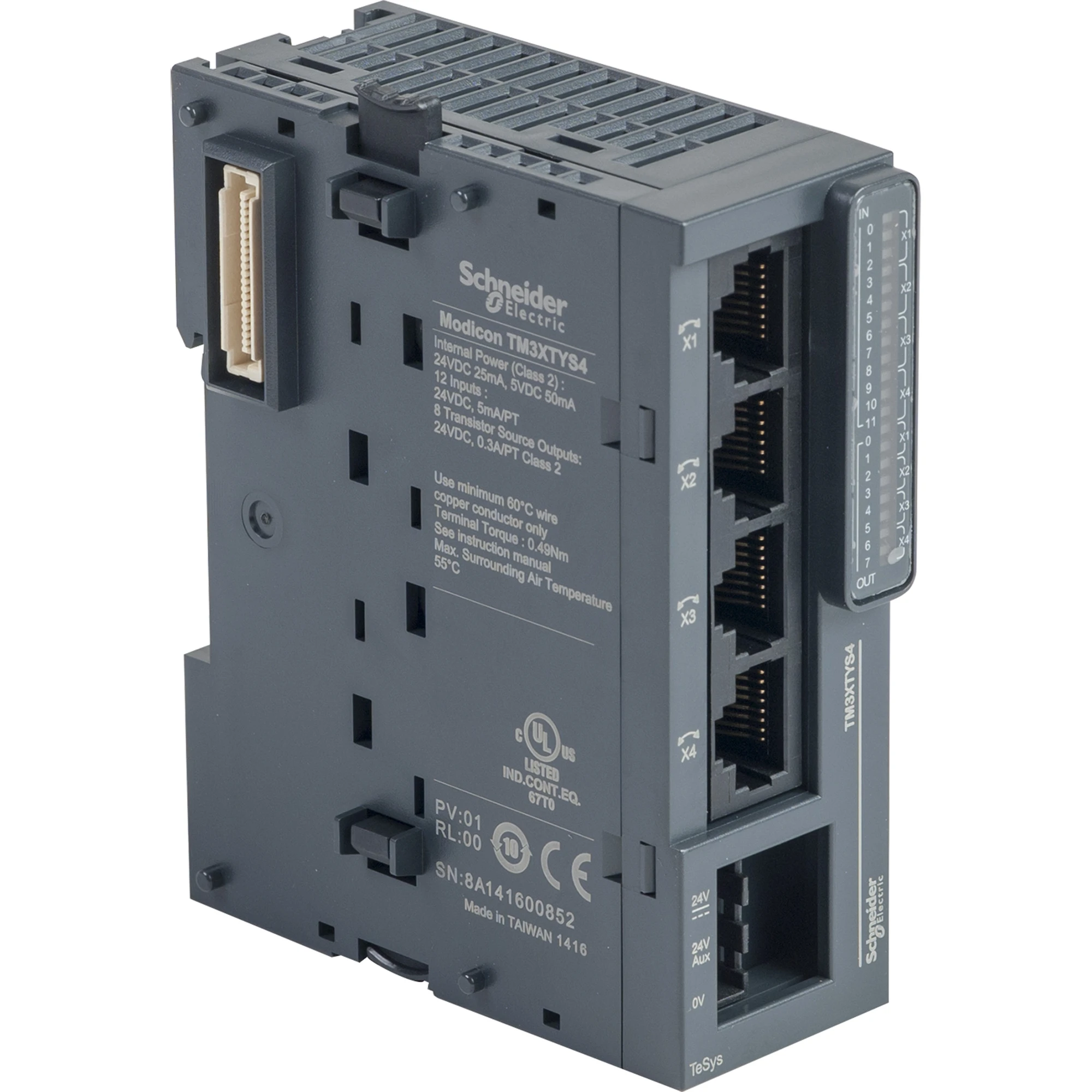 Schneider Electric TM3XTYS4 Expert module, Modicon TM3, for connecting 4 TeSys motor starters, RJ45 (img_001)