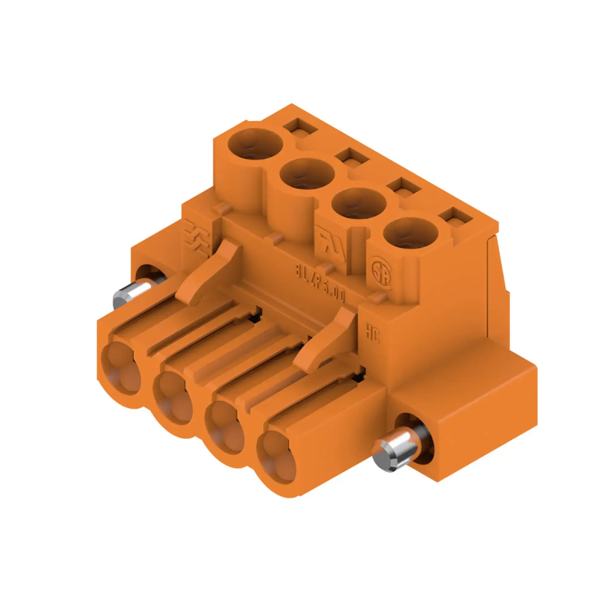 Weidmüller 1955780000 PCB connector (wire connection), 320 V, 23 A, Pitch in mm: 5.00, 4 mm², Number of poles: 4, Clamping yoke connection, Box (img_001)