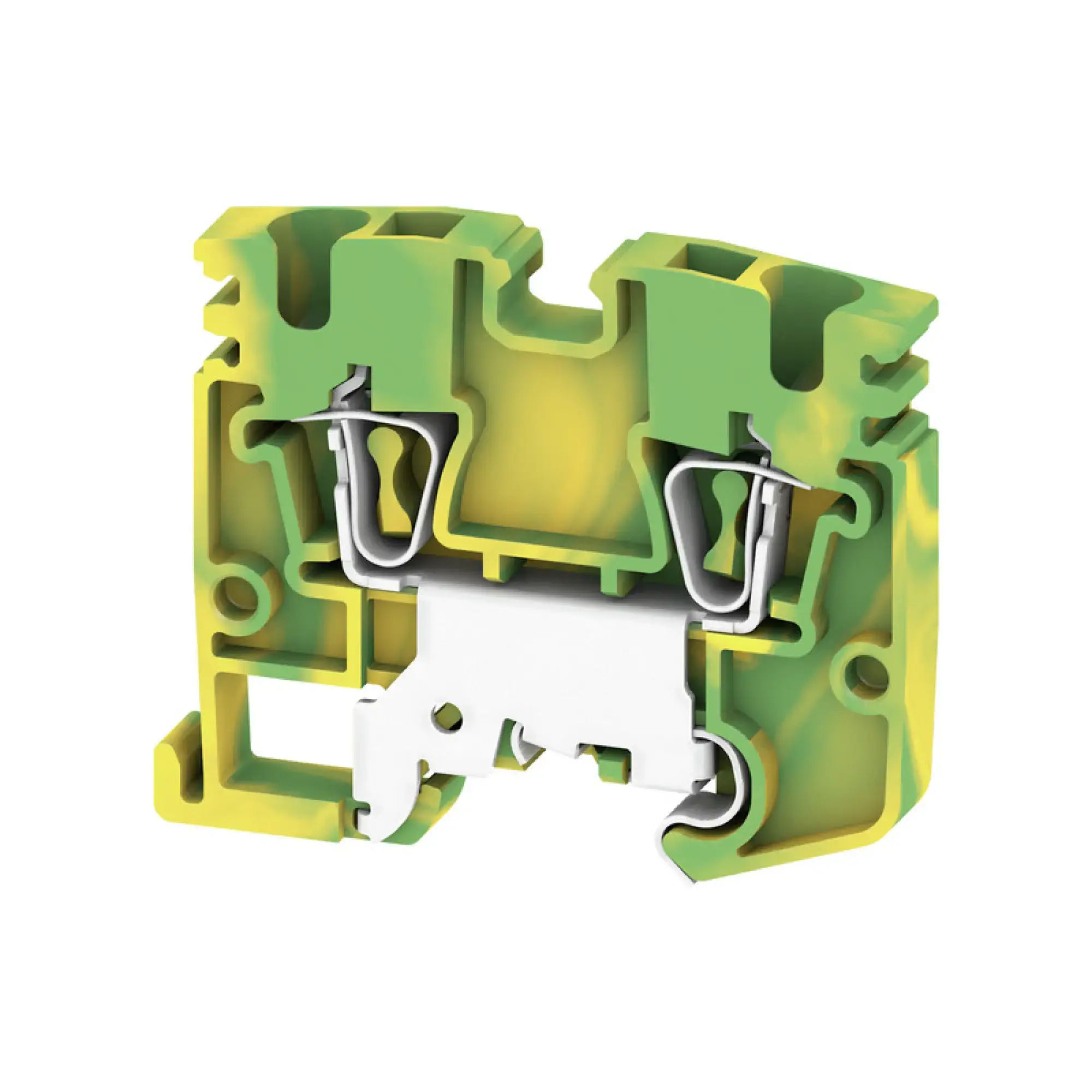 Weidmüller 1808210000 PE terminal, Tension-clamp connection, Green/yellow, 2.5 mm², 800 V, Number of connections: 2, Number of levels: 1, TS 15, V-0, Wemid (img_001) Weidmüller 1808210000 PE terminal, Tension-clamp connection, Green/yellow, 2.5 mm², 800 V, Number of connections: 2, Number of levels: 1, TS 15, V-0, Wemid (img_001)