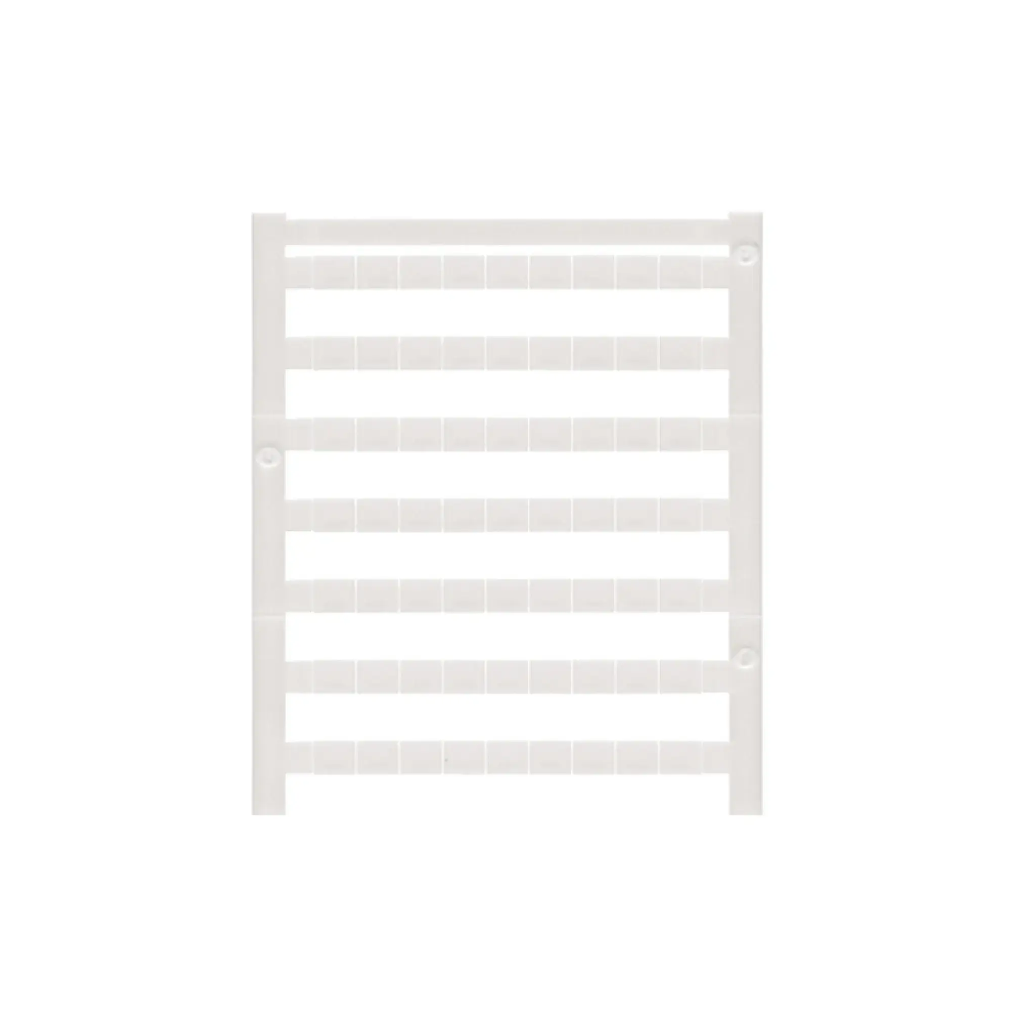 Weidmüller 1046340000 Terminal marking, white, Pitch in mm: 6.50, Printed characters: neutral, horizontal and vertical, Width: 6.5 mm, Height: 5 mm (img_001) Weidmüller 1046340000 Terminal marking, white, Pitch in mm: 6.50, Printed characters: neutral, horizontal and vertical, Width: 6.5 mm, Height: 5 mm (img_001)