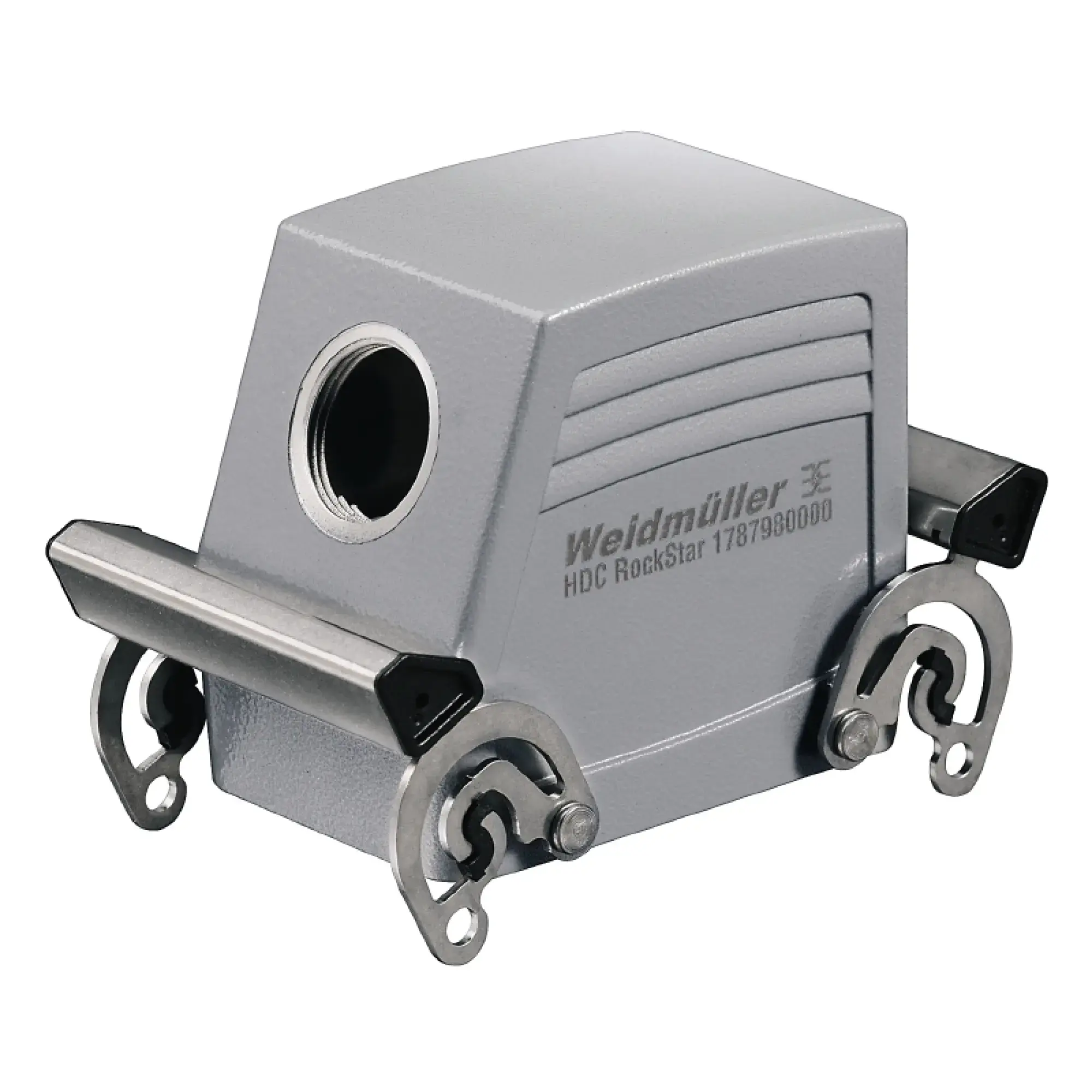 Weidmüller 1666270000 Housing (industry plug-in connectors), Cable entry from side, Plug housing, Side-locking clamp on upper side, Size: 7, IP65 (in plugged condition) (img_001)